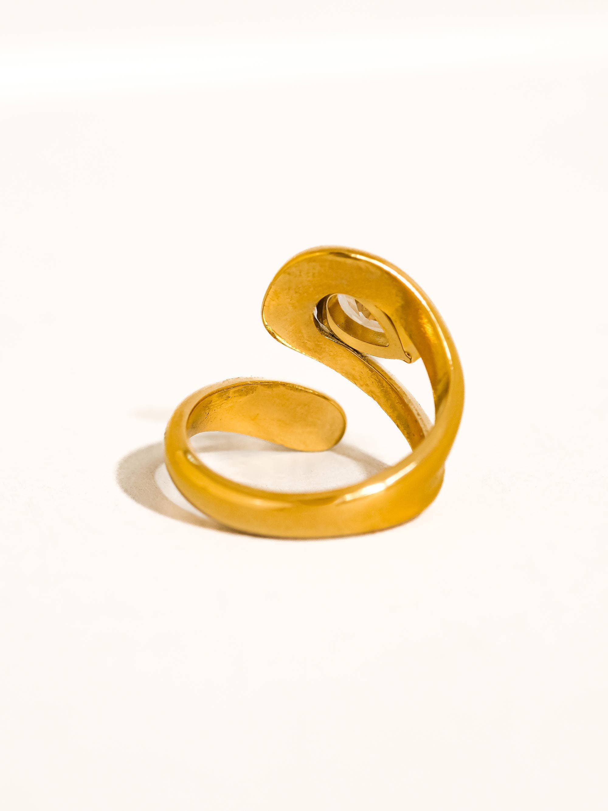 Waterproof Wrap CZ Ring