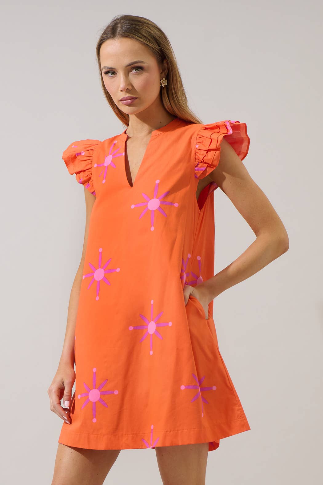 Sugarlips - Karani Starburst Evalyn Ruffle Mini Dress