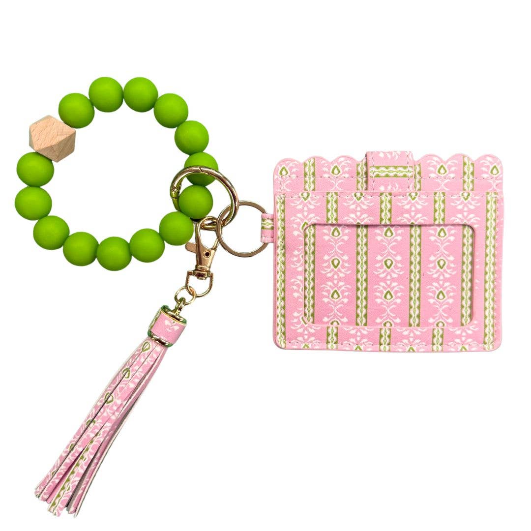 Laura Park Designs - Rosemary Stripe Pink Wristlet Wallet