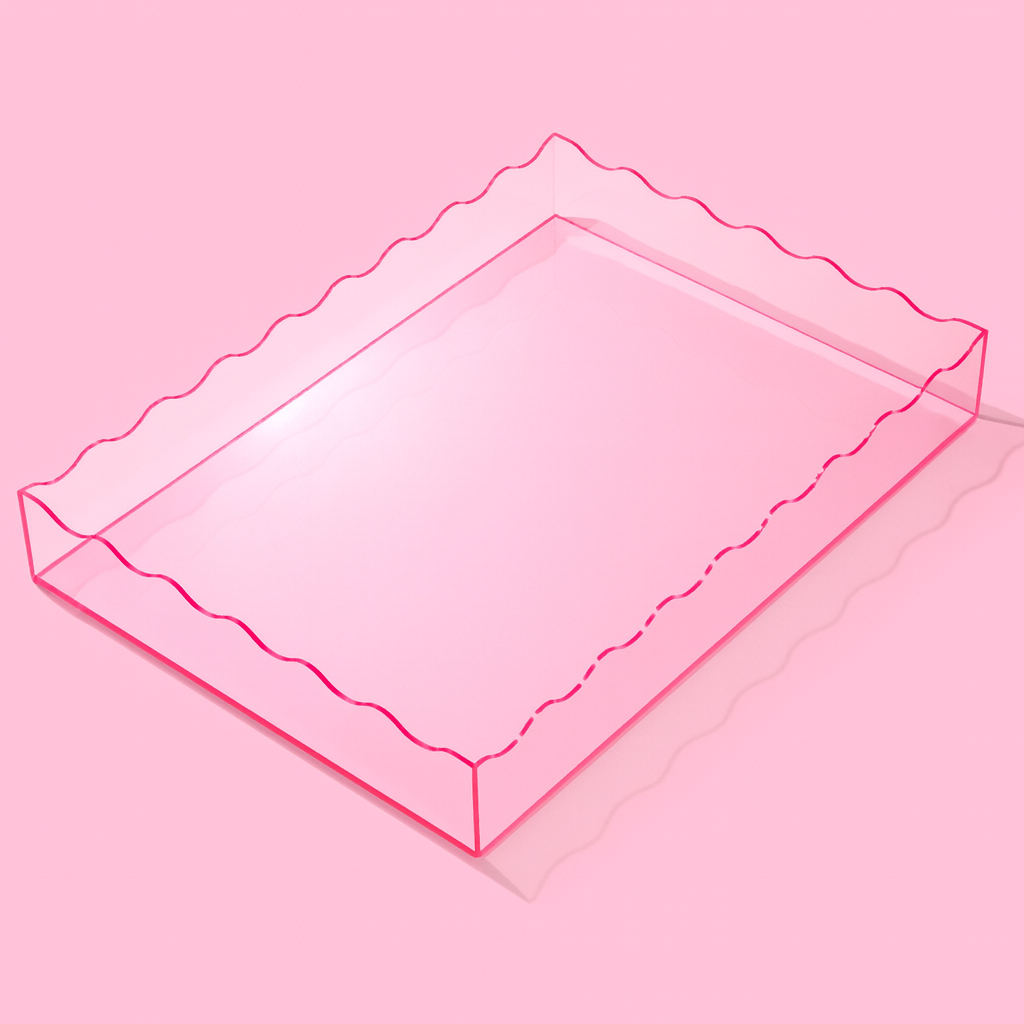 Wavy Acrylic Tray - Rectangle - Large