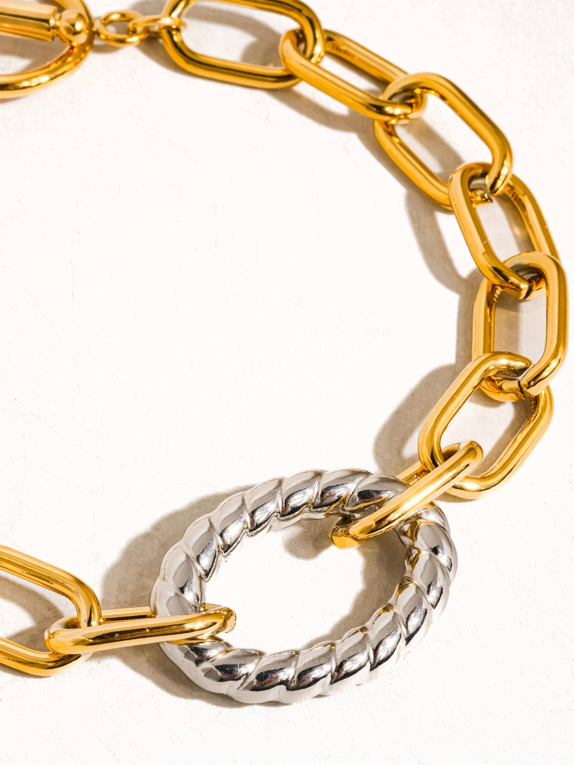HenrietteTwo Tone Bold Chain Bracelet