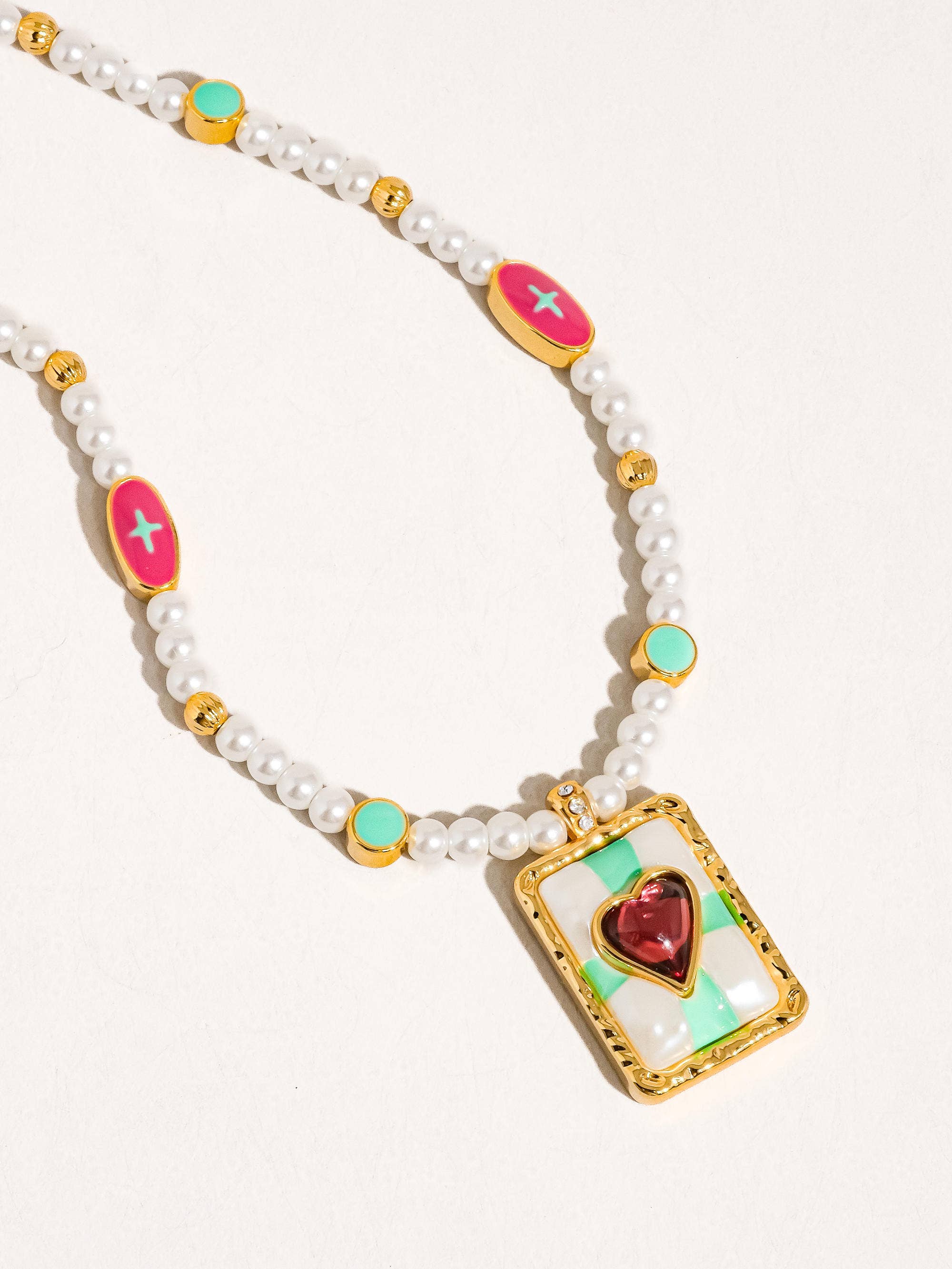 Flânerie by MAIQ - Clementine 18K Gold Vintage Pearl Heart Necklace