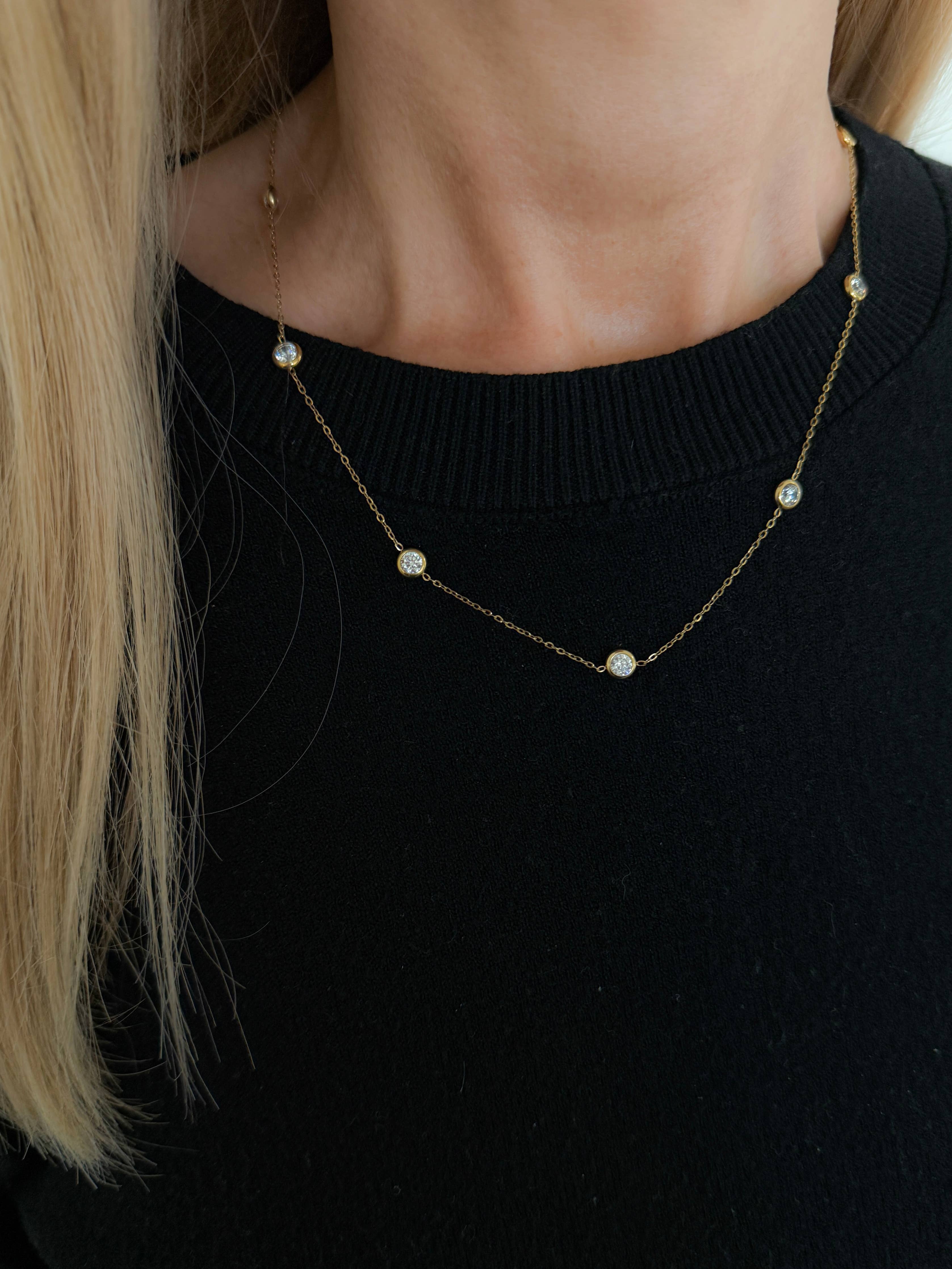 CHANSUTTPEARLS - DAINTY DIAMOND NECKLACE