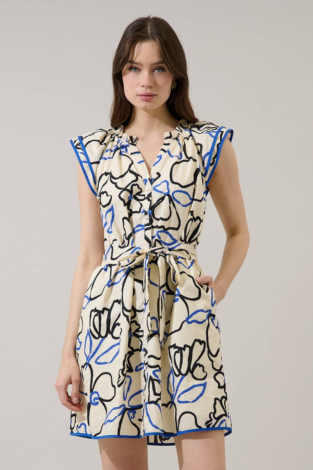 Sugarlips - Tercy Floral Olera Ruffle Mini Dress