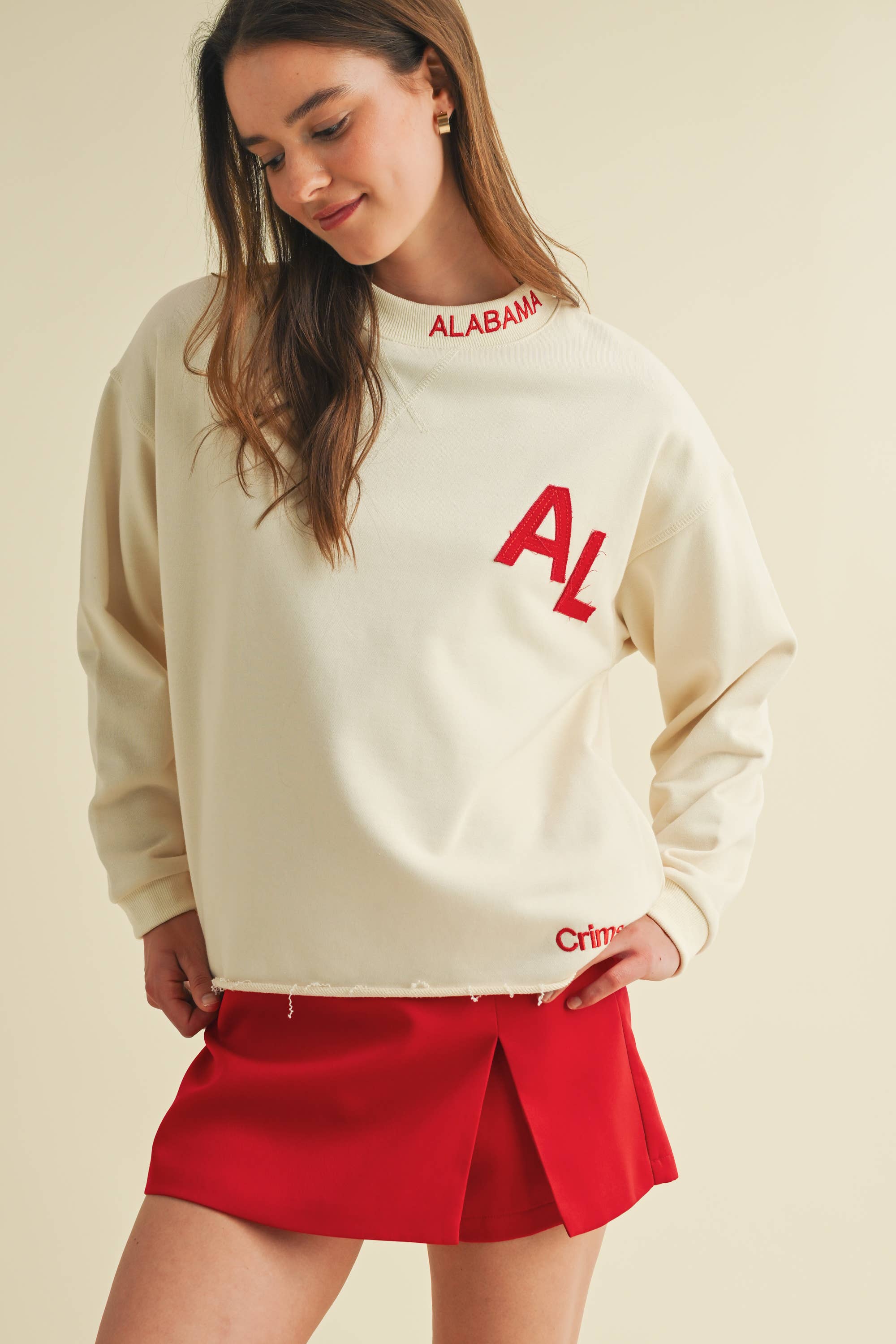 Roll Tide Mock Neck Crew