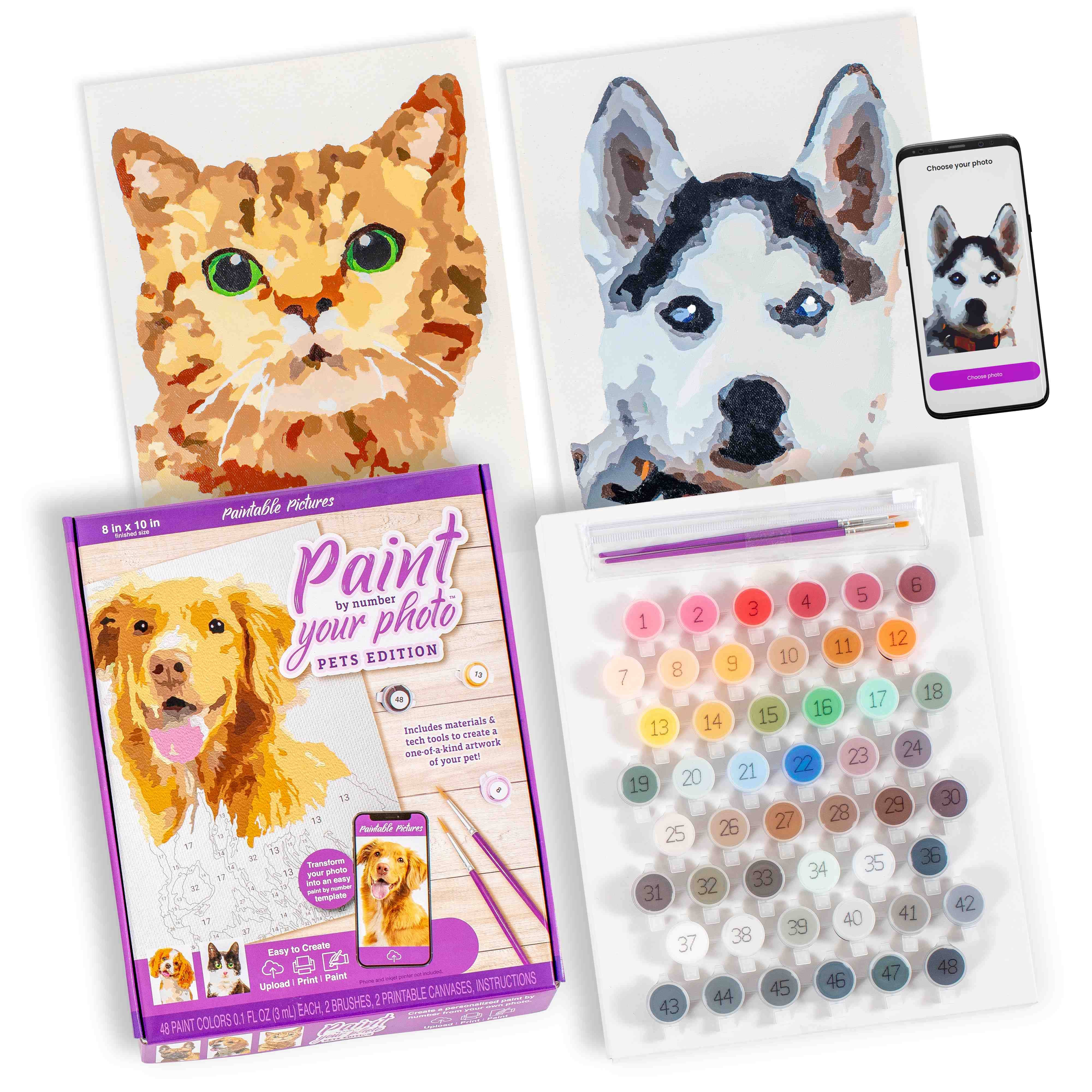 Paintable Pictures - Paint your Photo by Number | Pets Edition