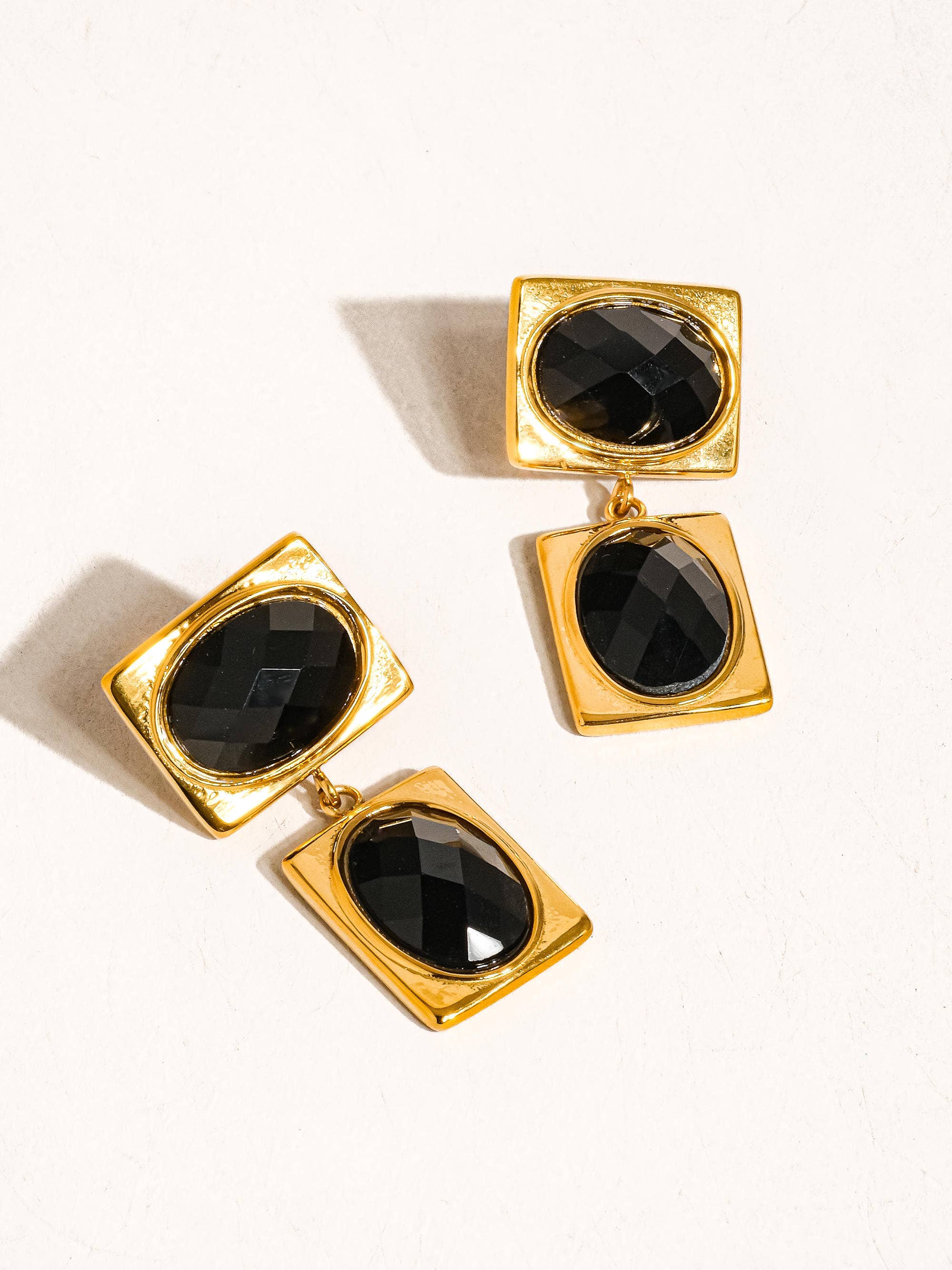 Chance Square Stone Earring