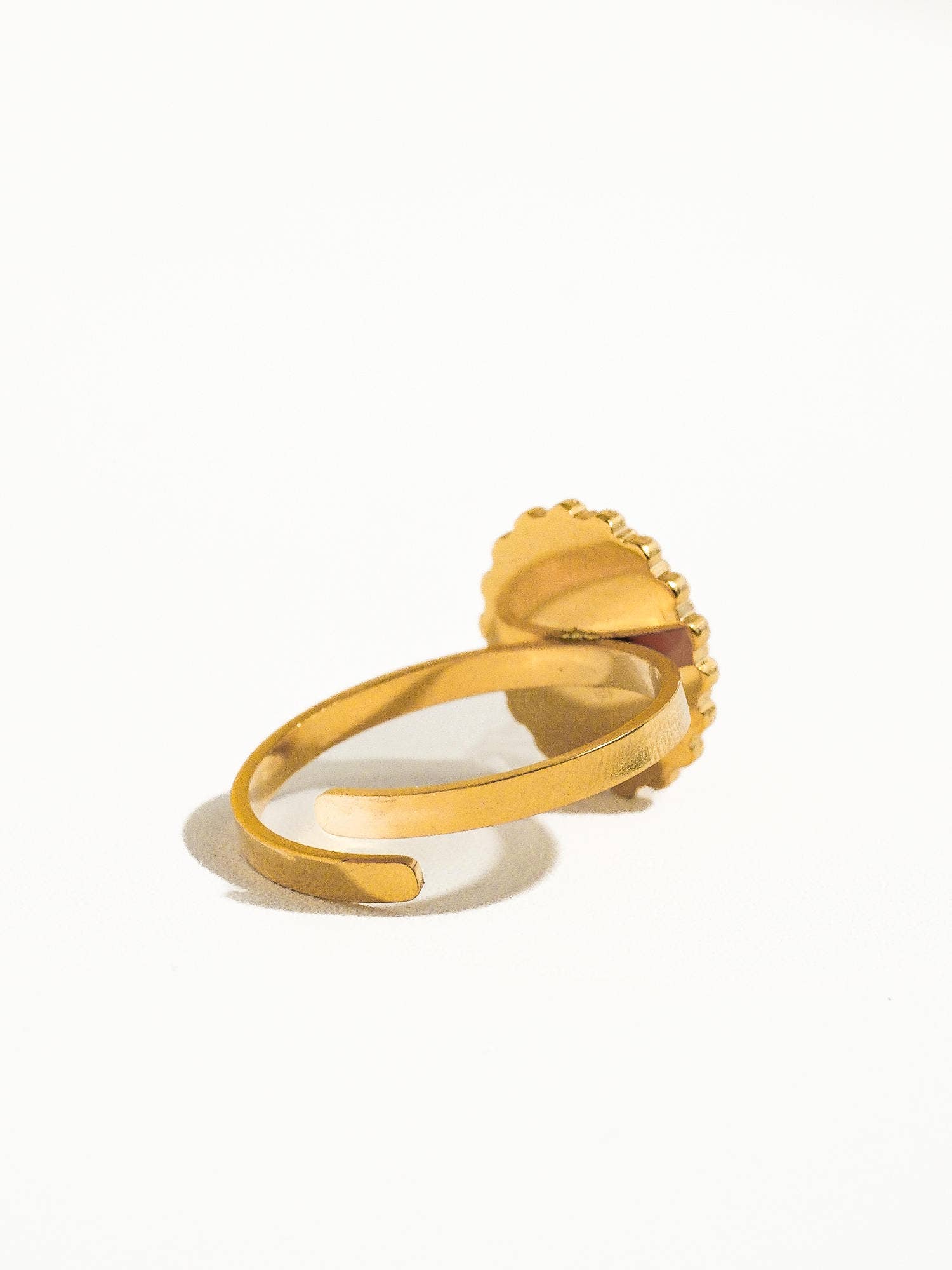 Flânerie by MAIQ - Gypsy Rose 14K Gold Adjustable Round Stone Ring