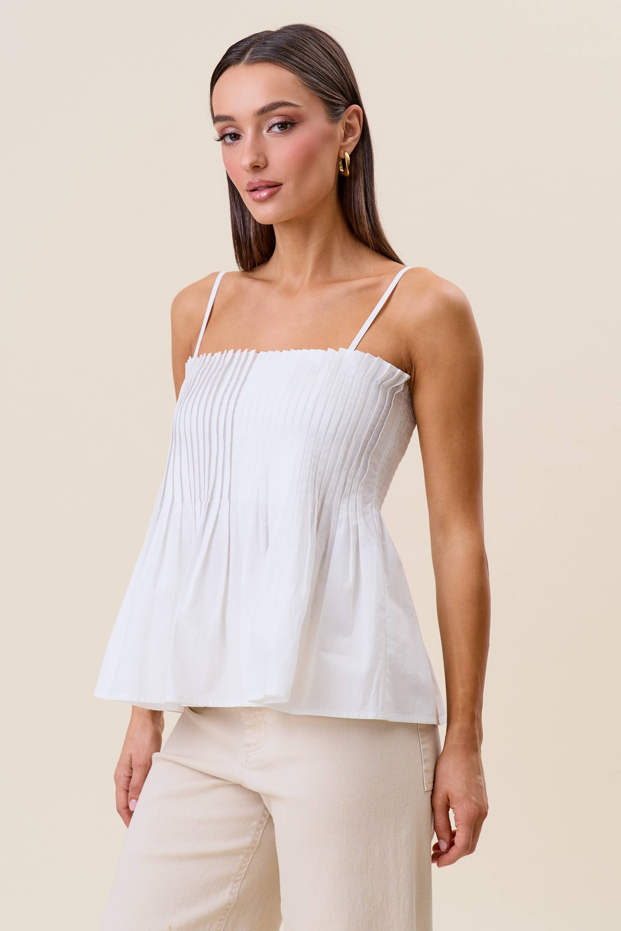 Able - AT3107 Pintuck cami top