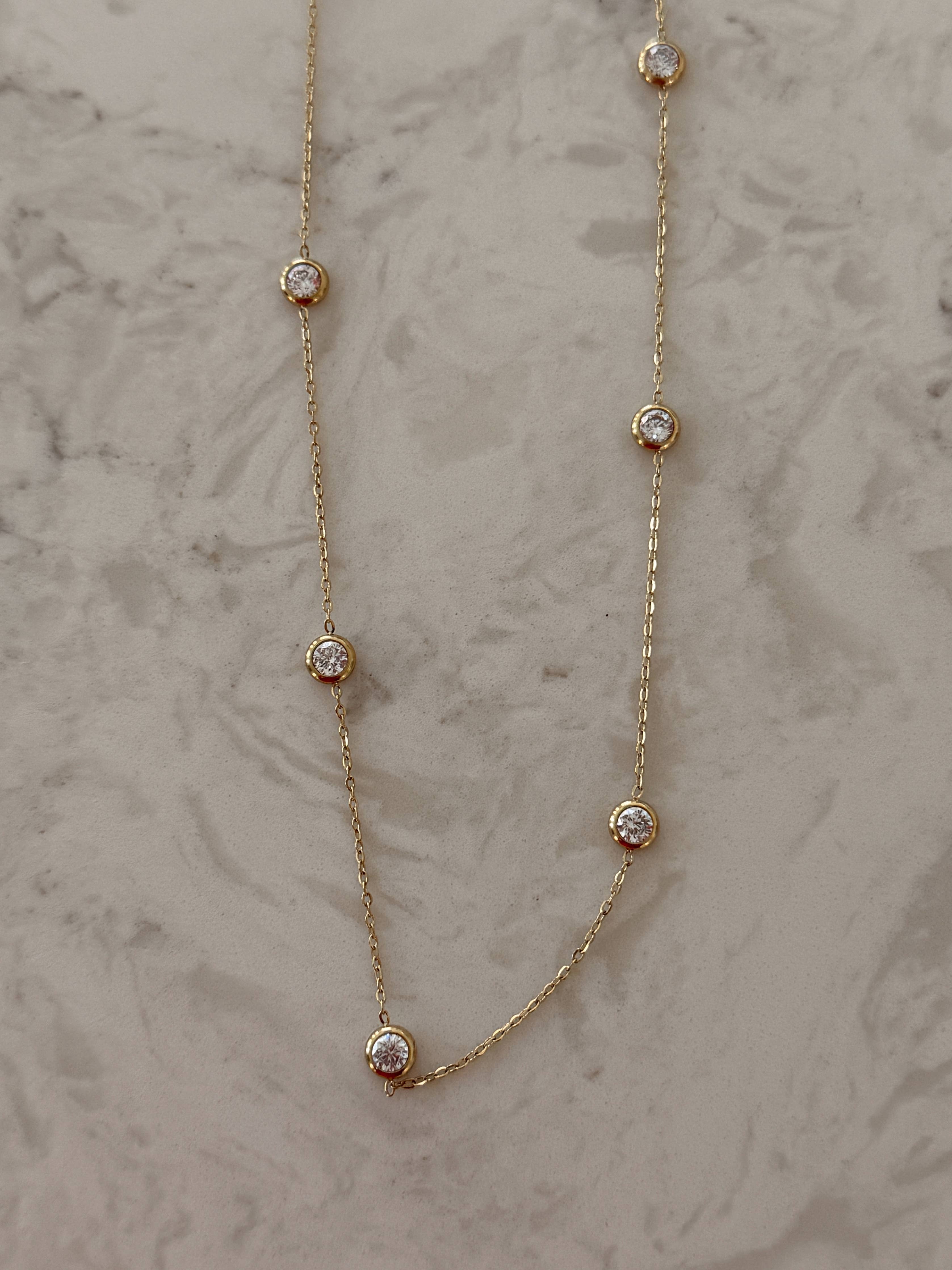 CHANSUTTPEARLS - DAINTY DIAMOND NECKLACE