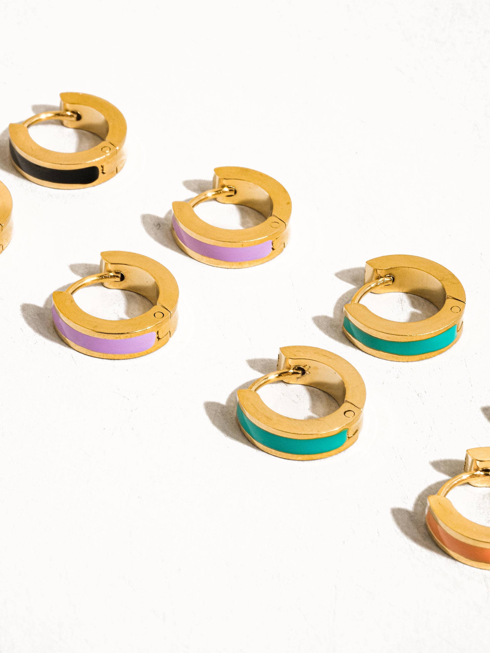 Flânerie by MAIQ - Etta 18K Non-Tarnish Colored Hoop Earring
