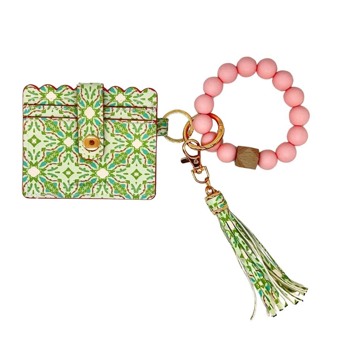 Laura Park Designs - Lagos Blush Keychain Wristlet Wallet