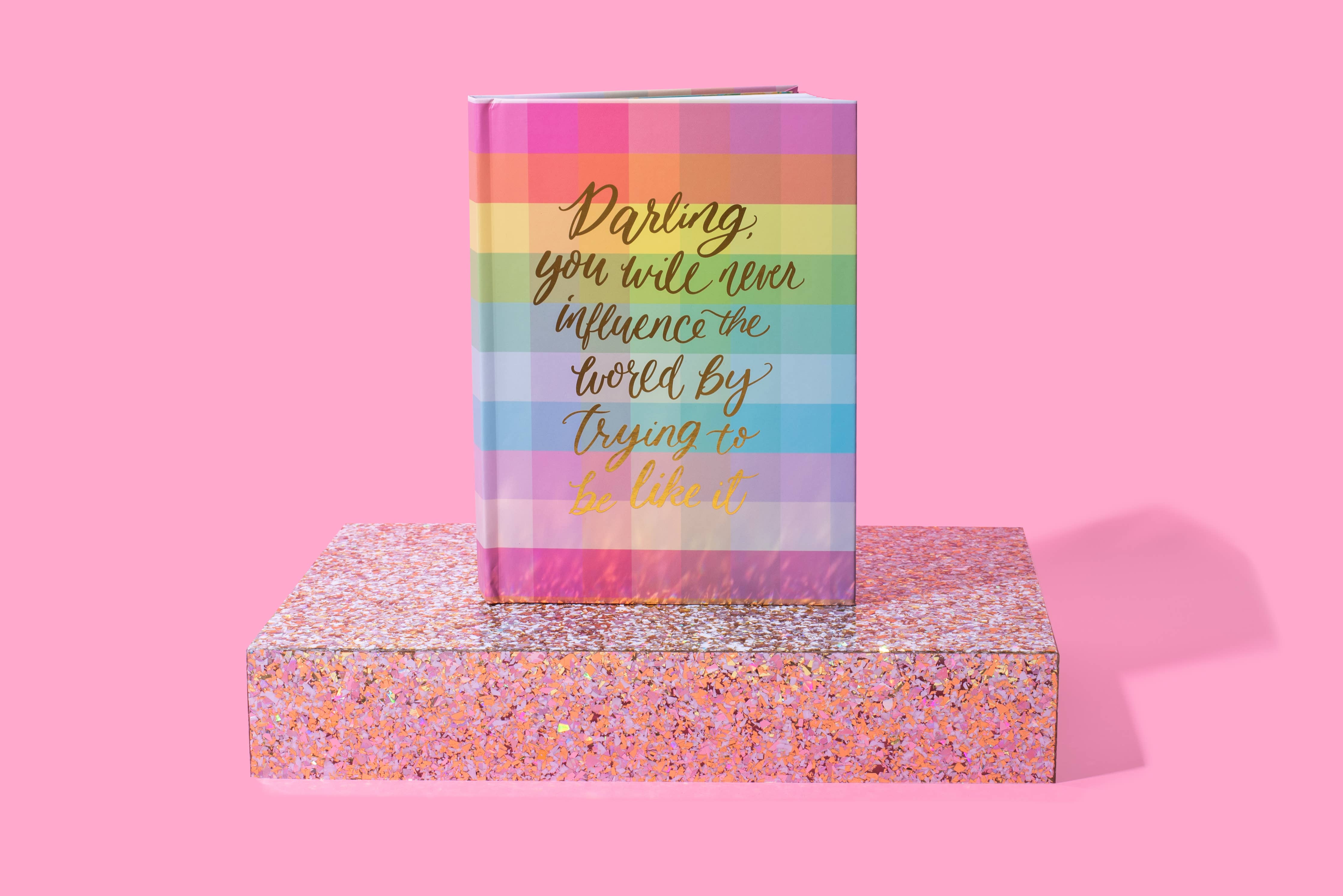 Gold & White Confetti Acrylic Tray- Large