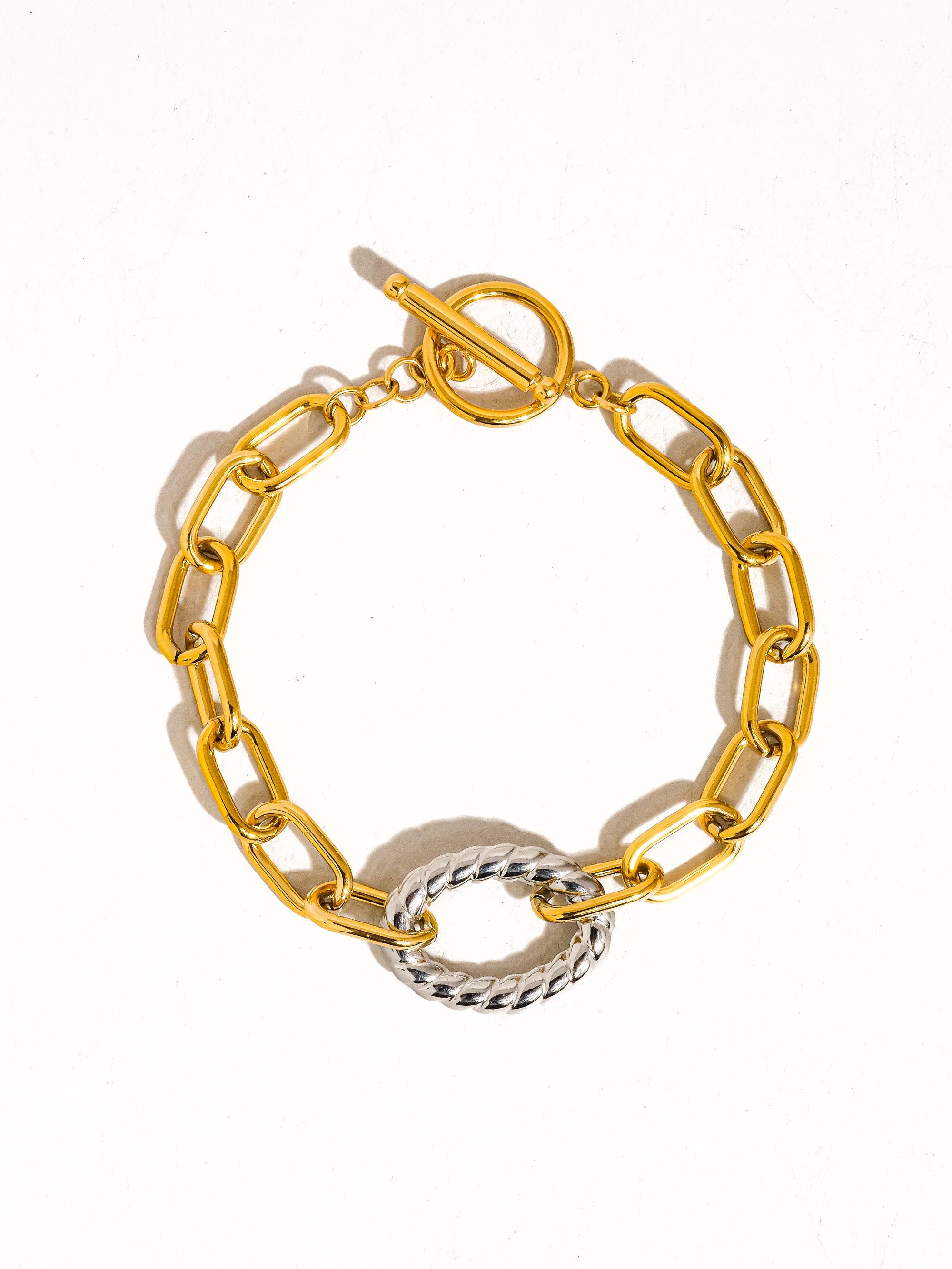 HenrietteTwo Tone Bold Chain Bracelet