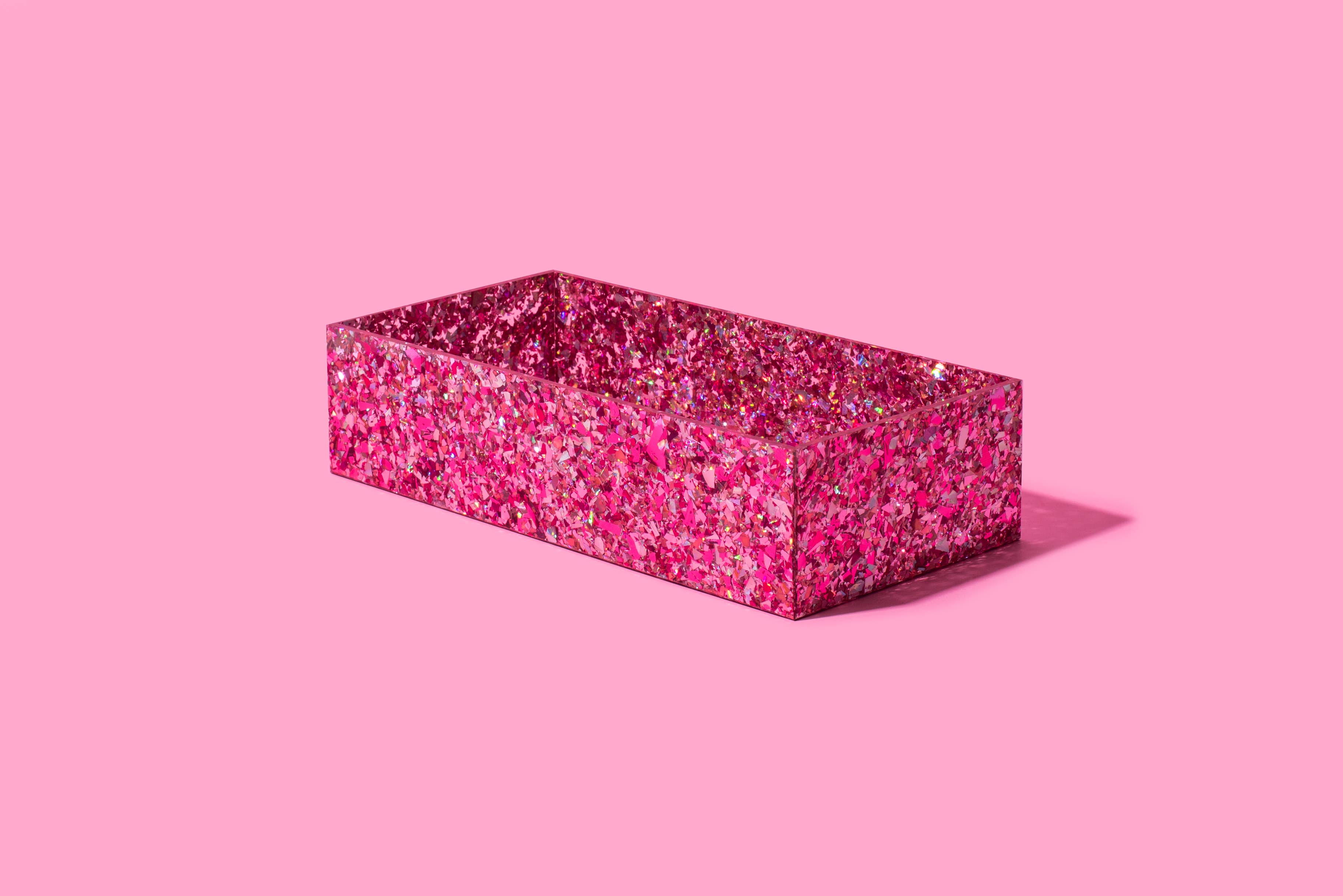 Acrylic Nesting Tray - Small - Pink Confetti