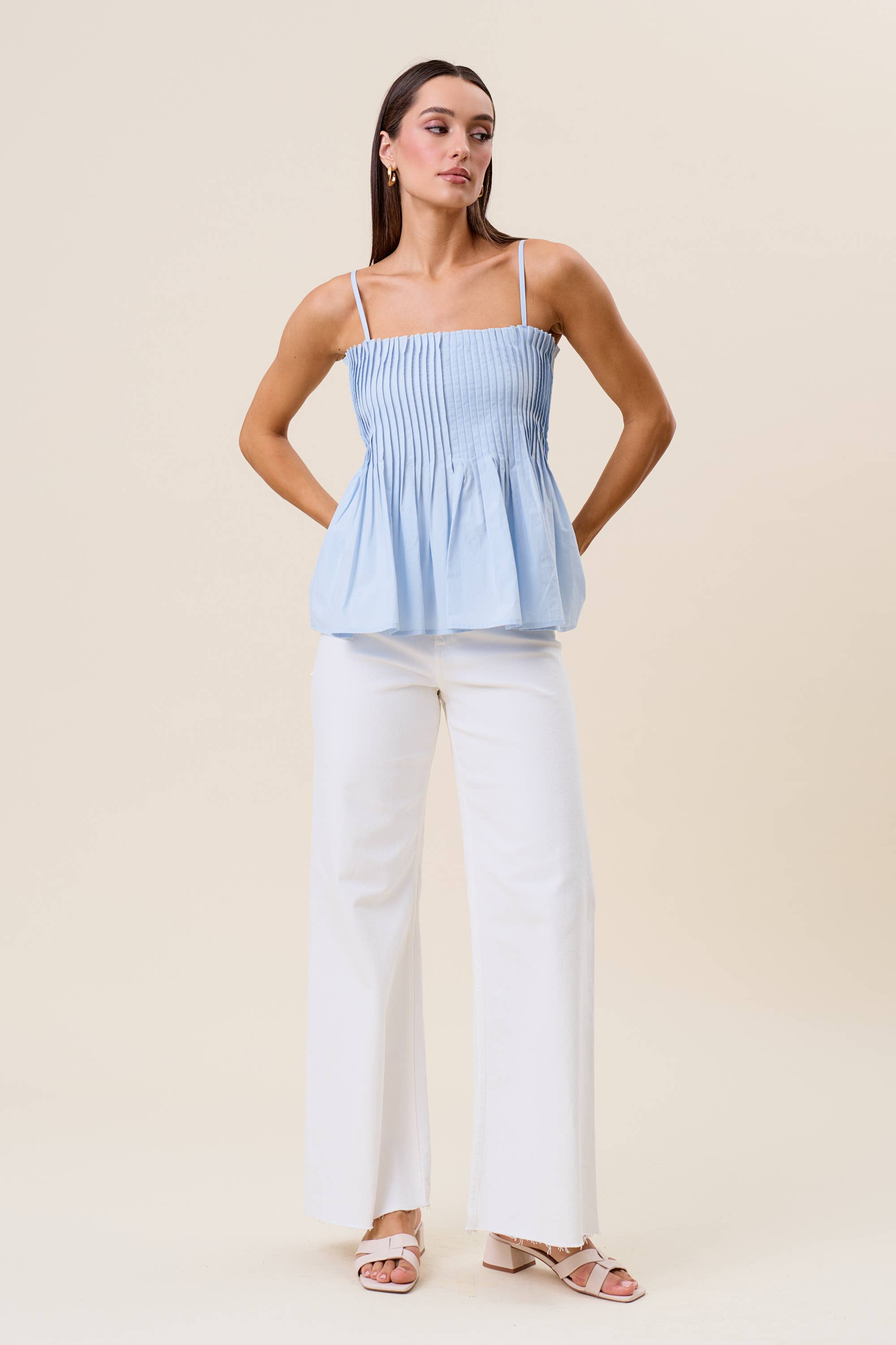 Able - AT3107 Pintuck cami top