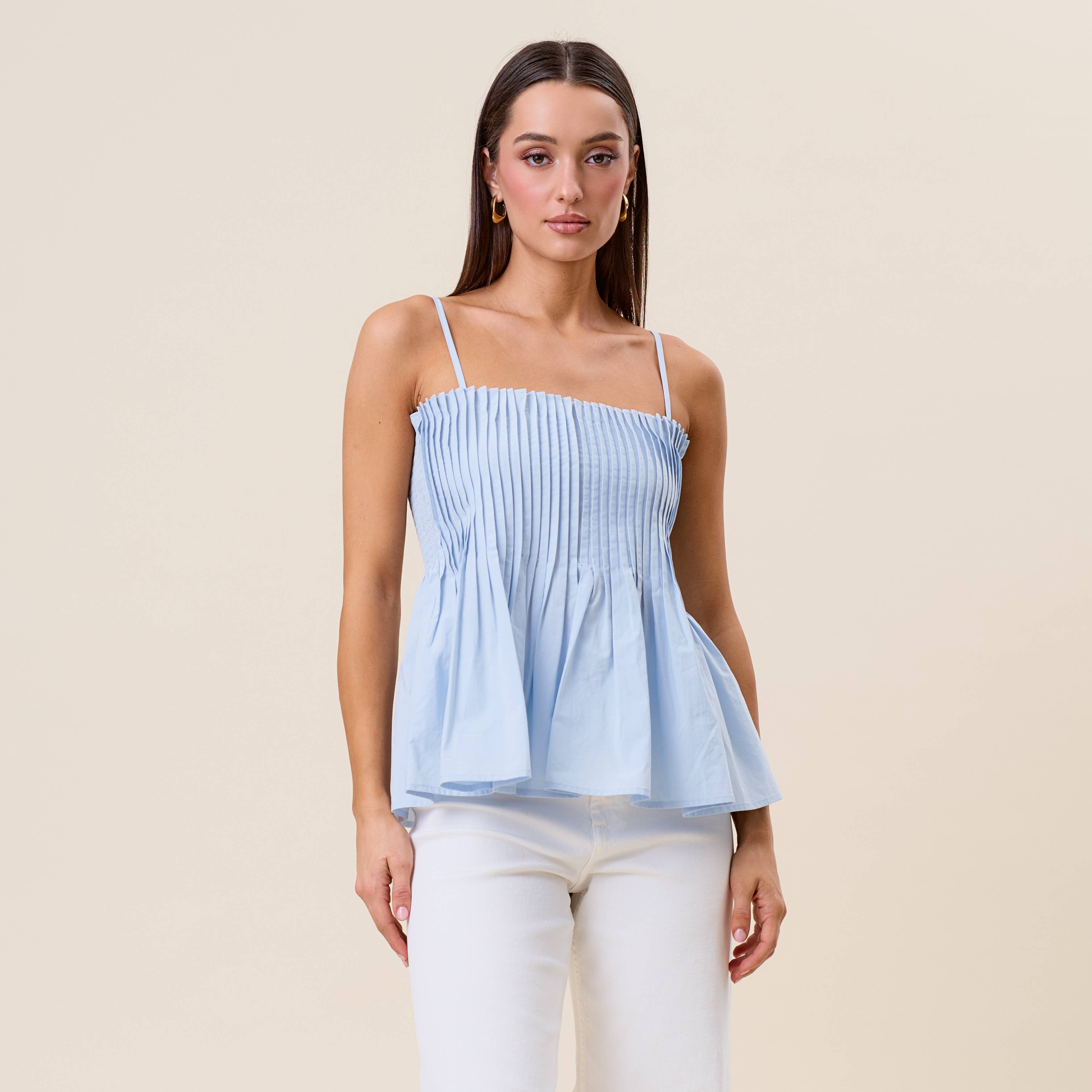 Able - AT3107 Pintuck cami top