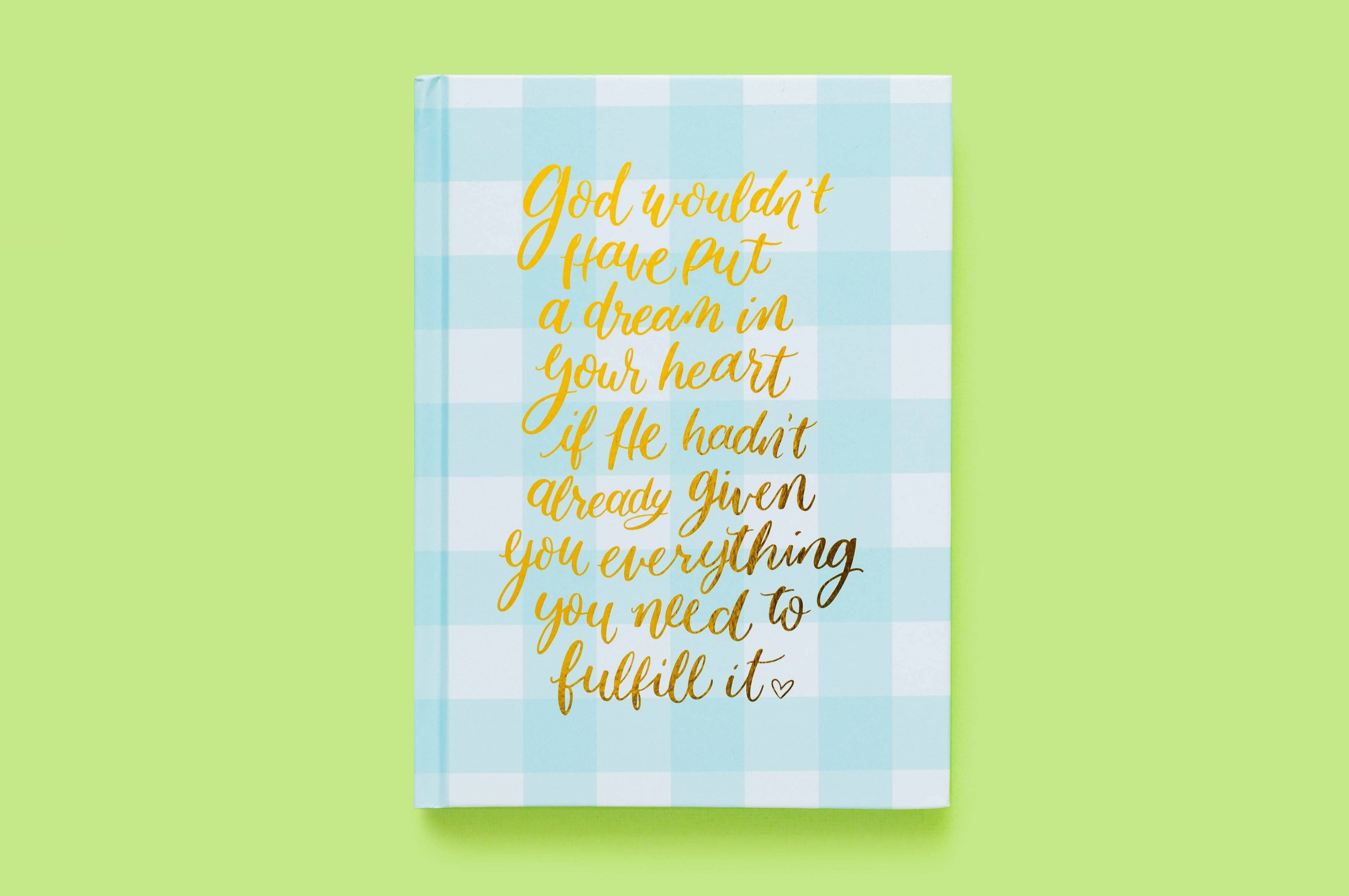 Spiritual- Blue Gingham- Notebook