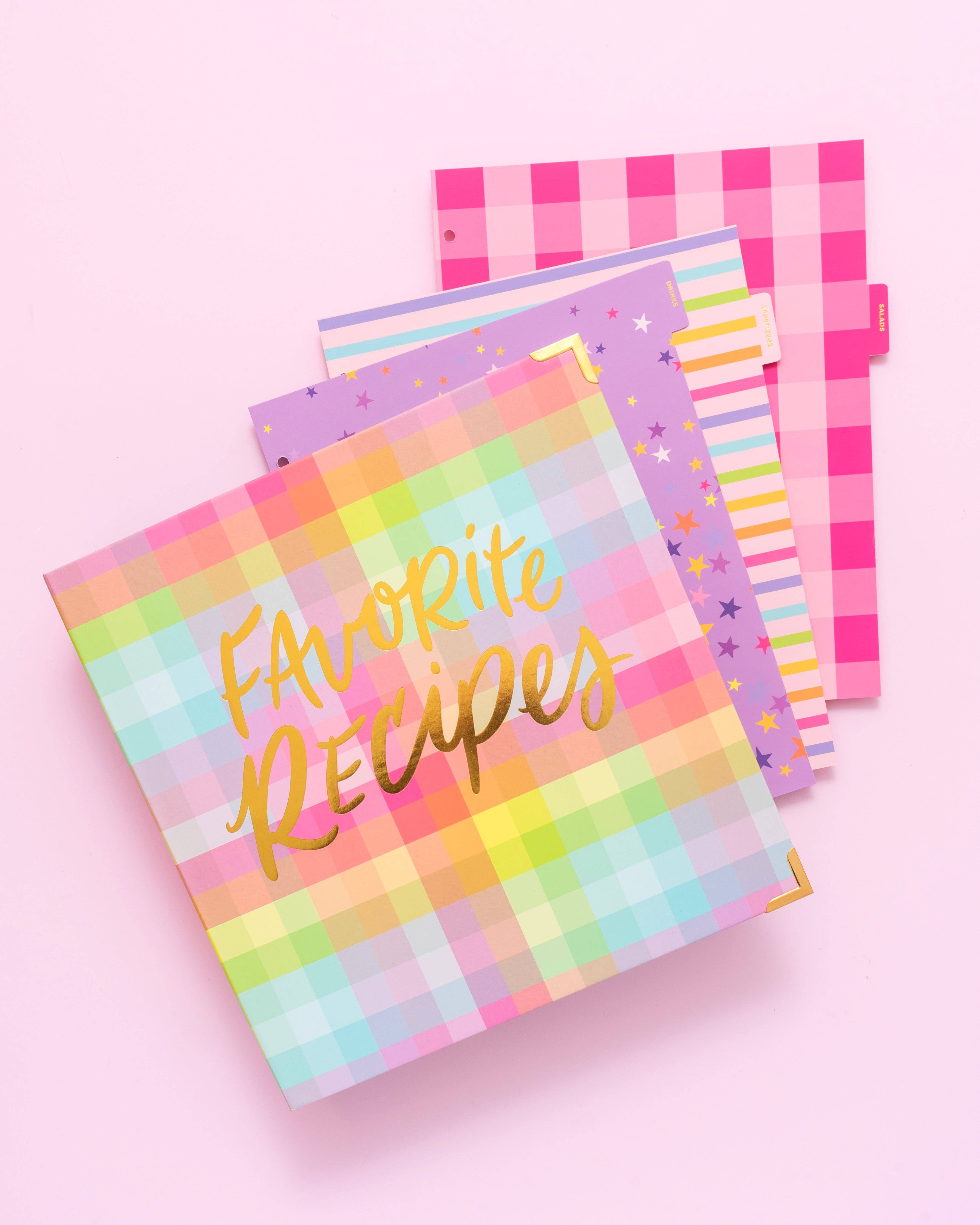 3-Ring Recipe Binder w/ 8 Recipe Tabs