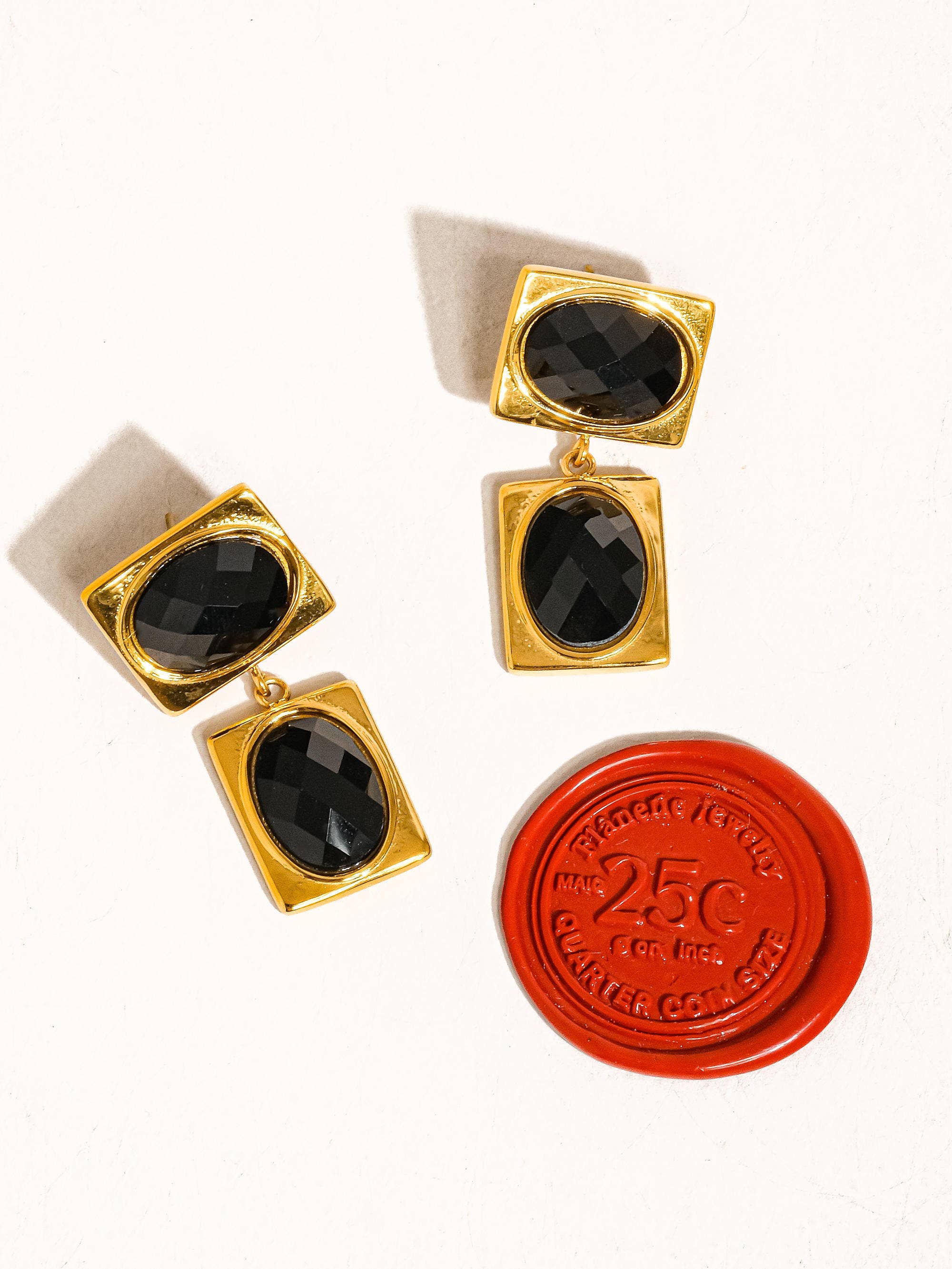 Chance Square Stone Earring
