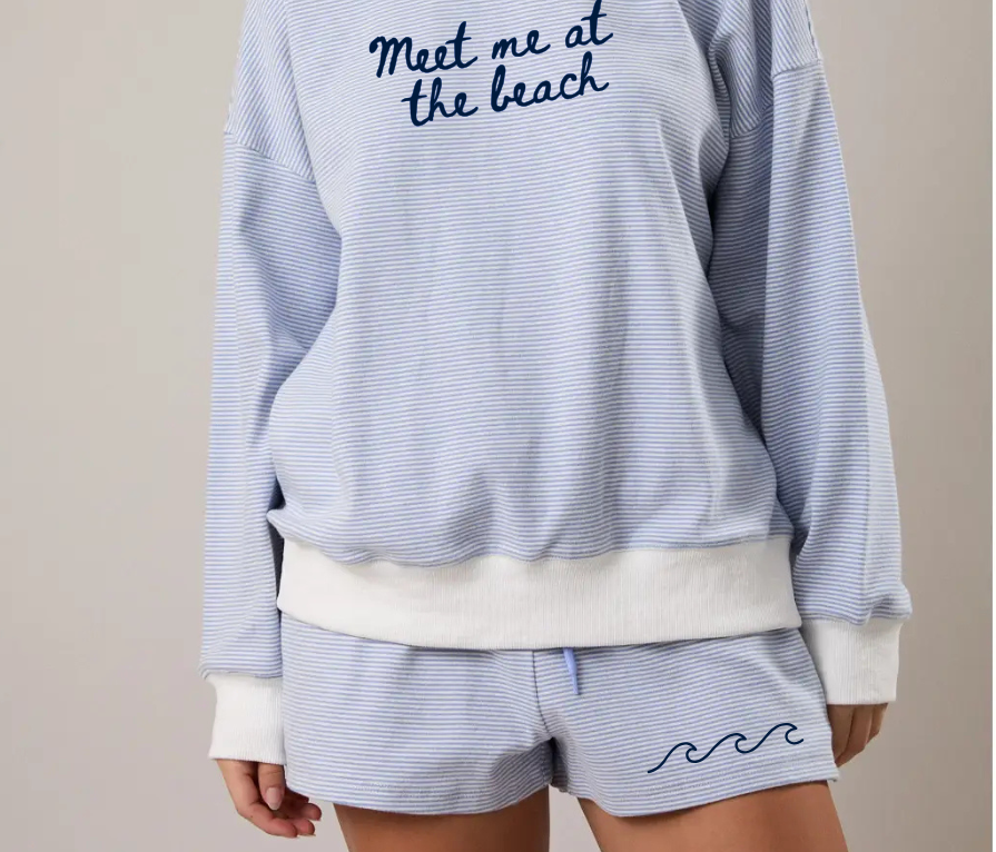 Wave Striped Lounge Shorts