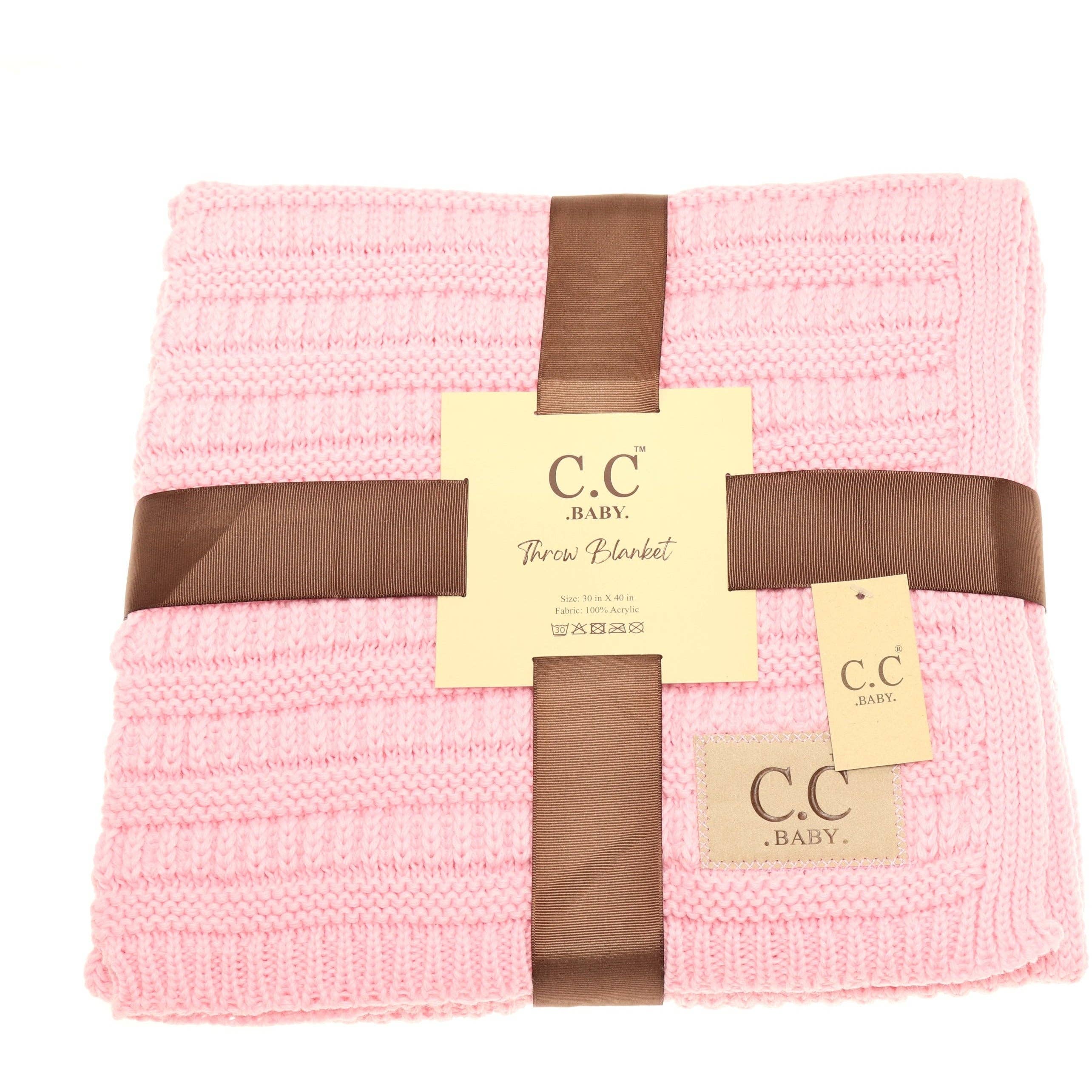 C.C Beanie - BABY C.C Solid Ribbed Knit Bedding Blanket