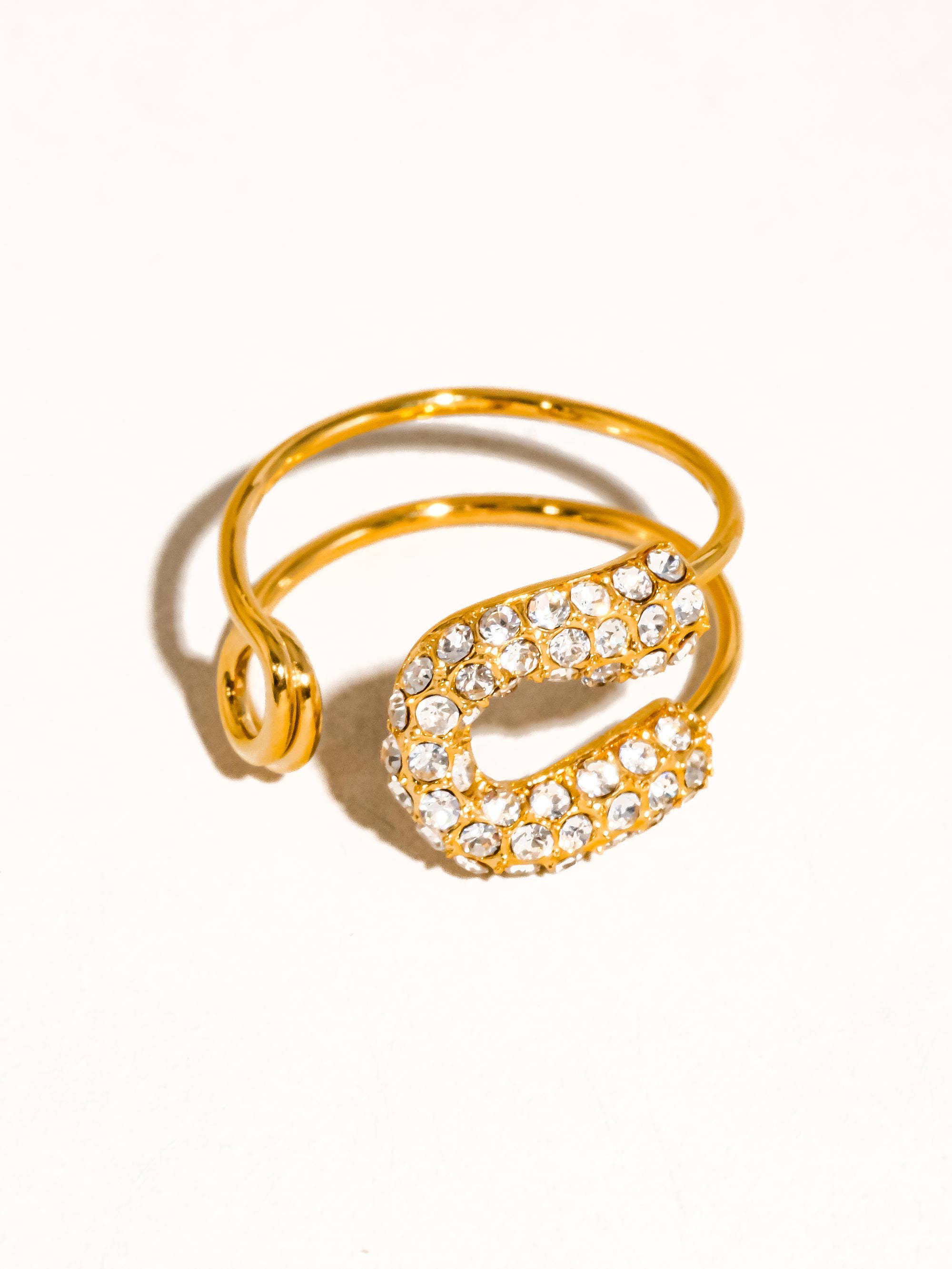 Flânerie by MAIQ - Dante 18K Gold Non-Tarnish Rhinstone Glam Ring