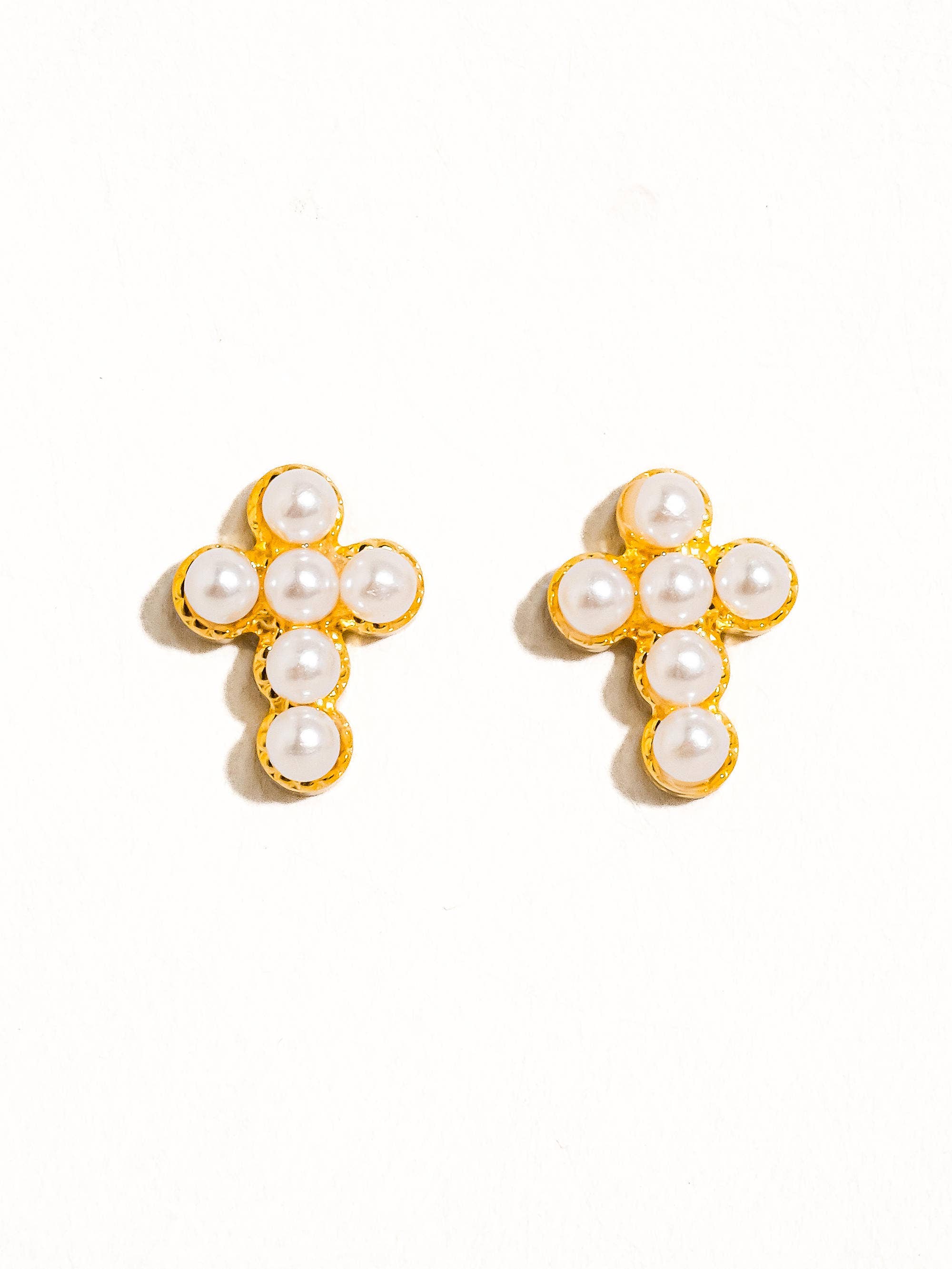 Flânerie by MAIQ - Telo 18K Non-Tarnish Pearl Cross Stud