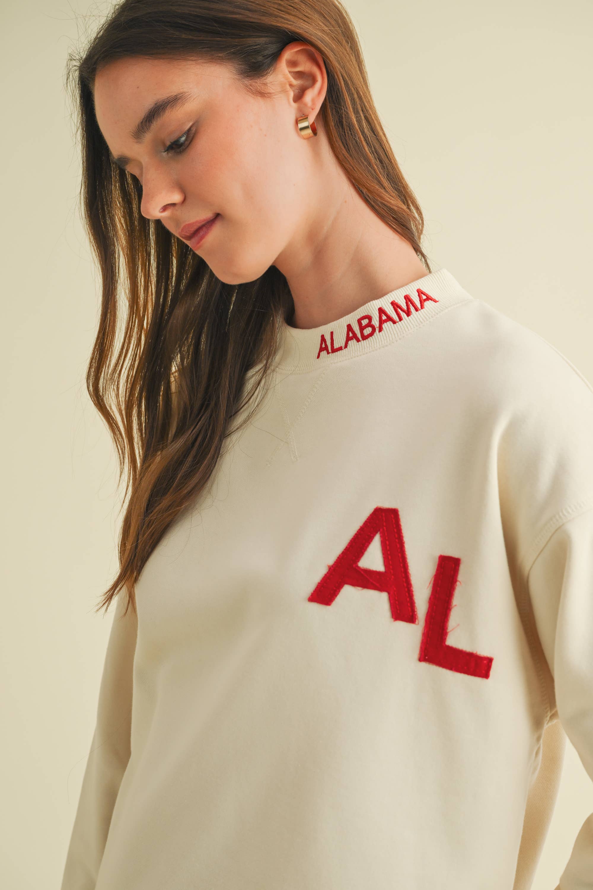 Roll Tide Mock Neck Crew