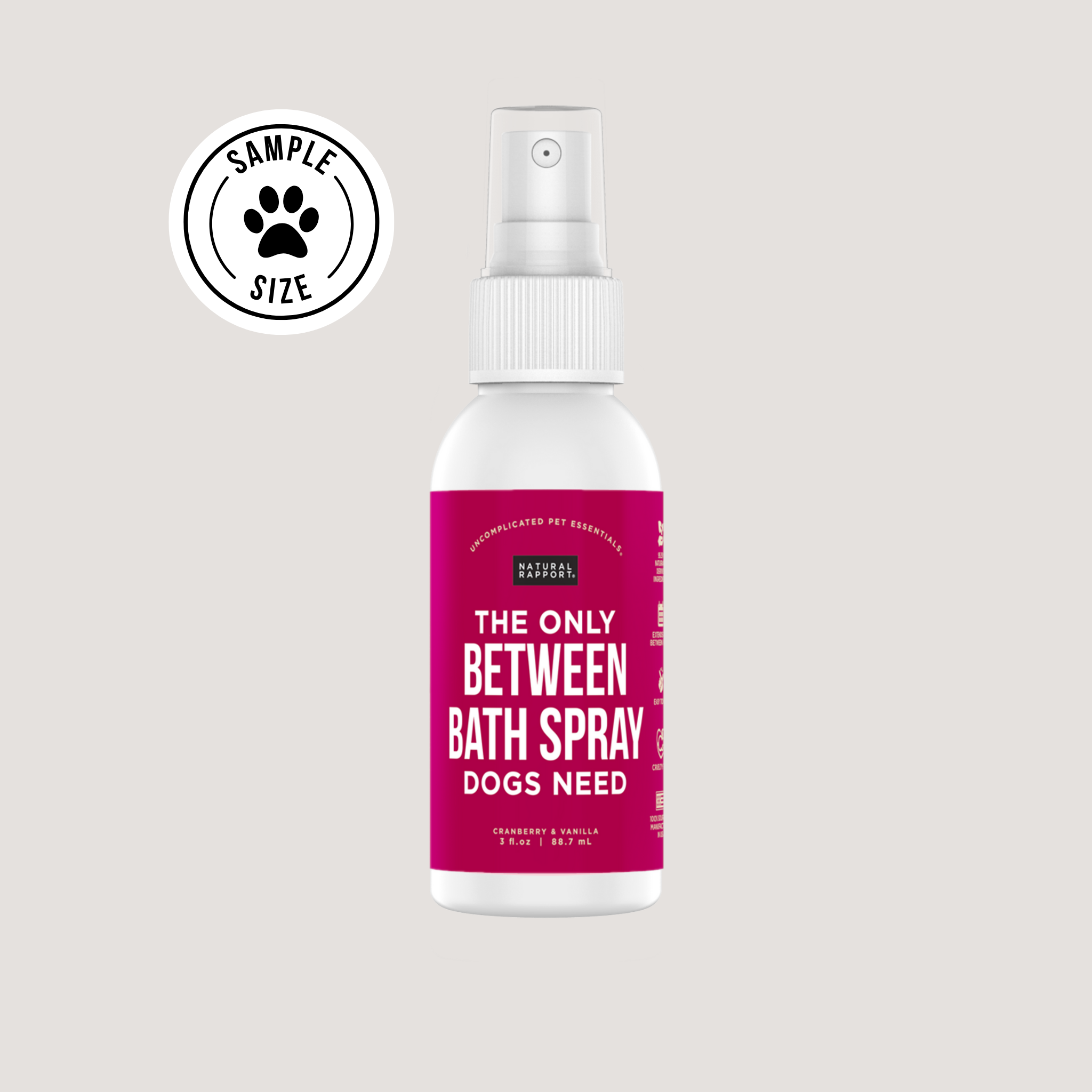 Natural Rapport - The Only Between Bath Spray Dogs Need - Cranberry & Vanilla