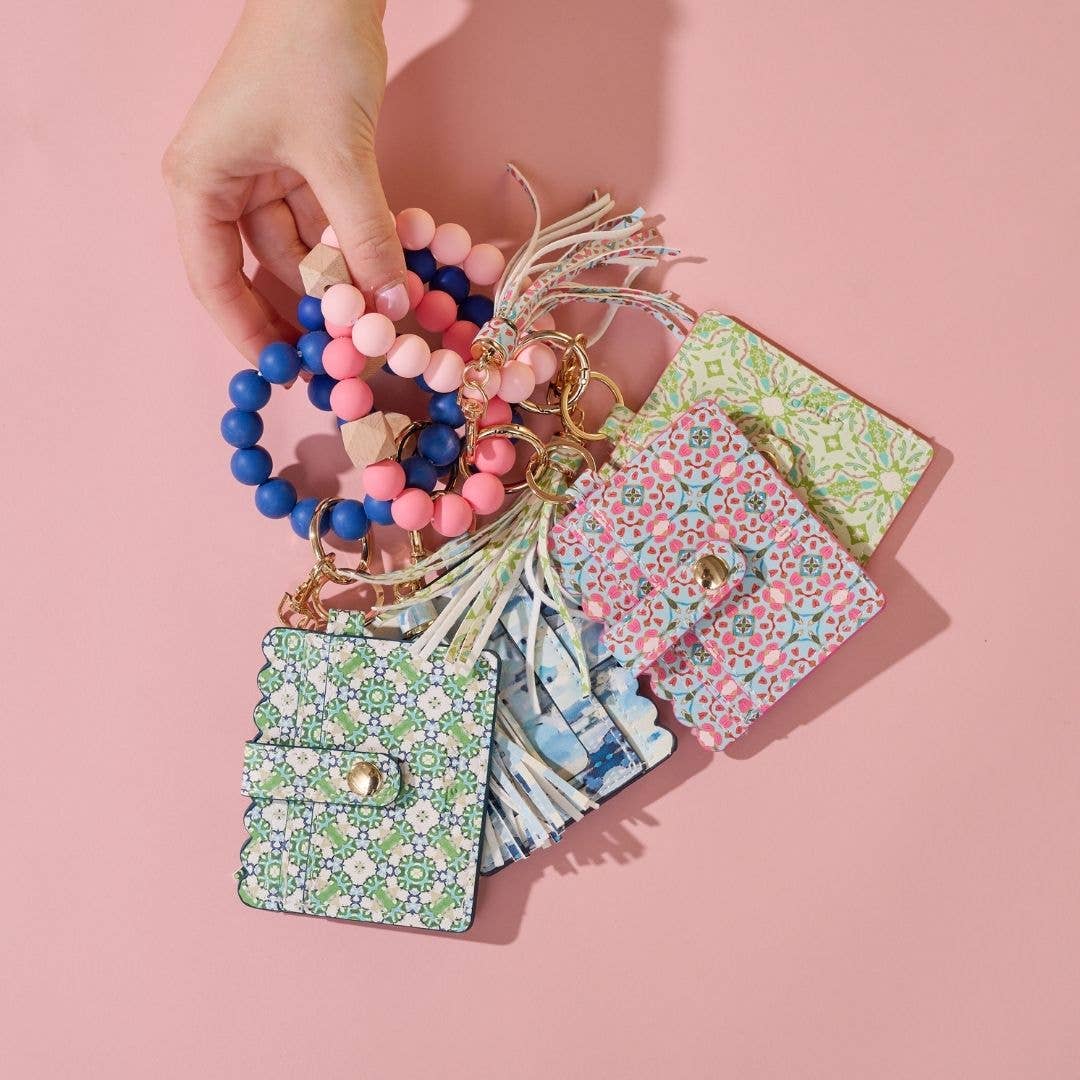 Laura Park Designs - Lagos Blush Keychain Wristlet Wallet