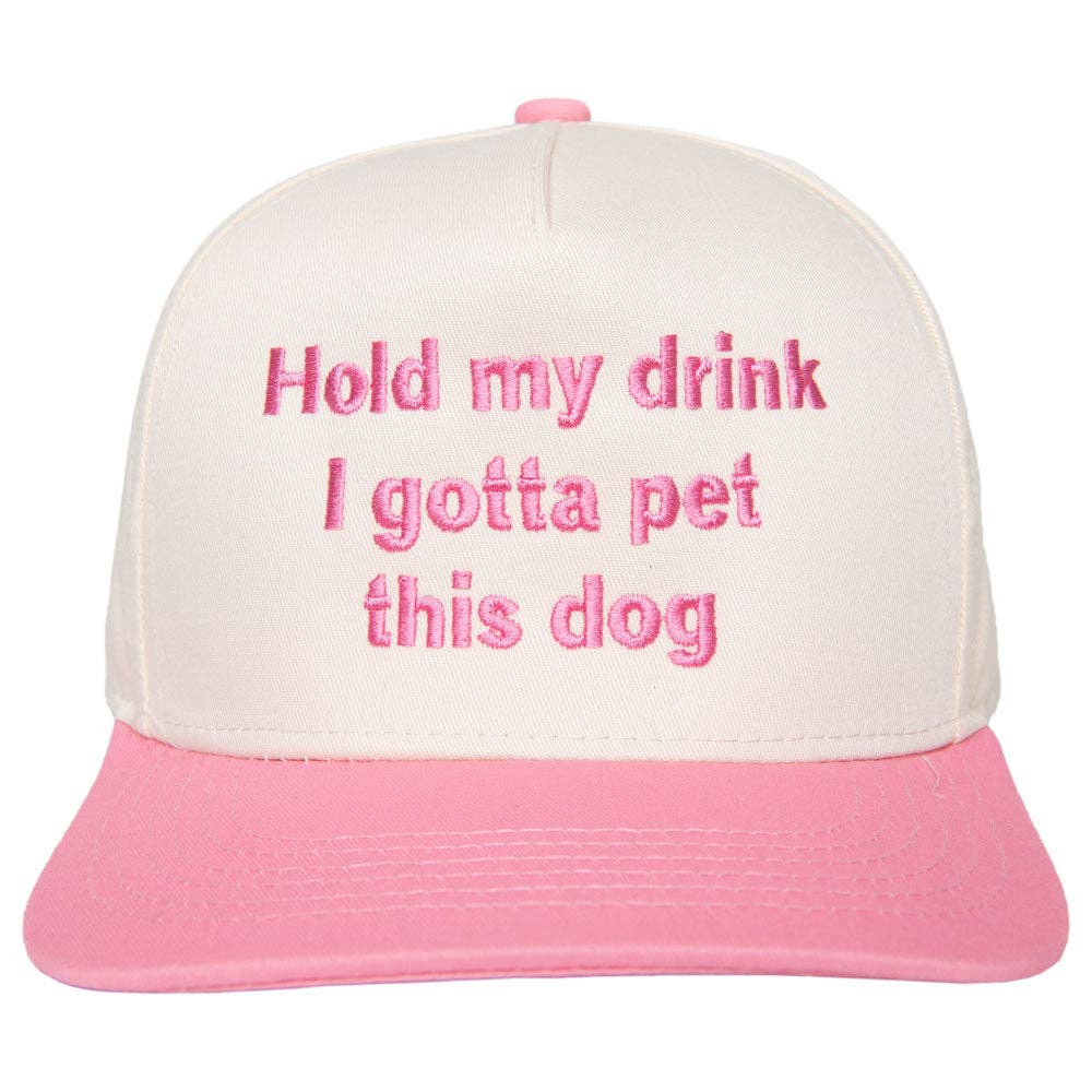 Hold My Drink I Gotta Pet This Dog Easter Vintage Hat