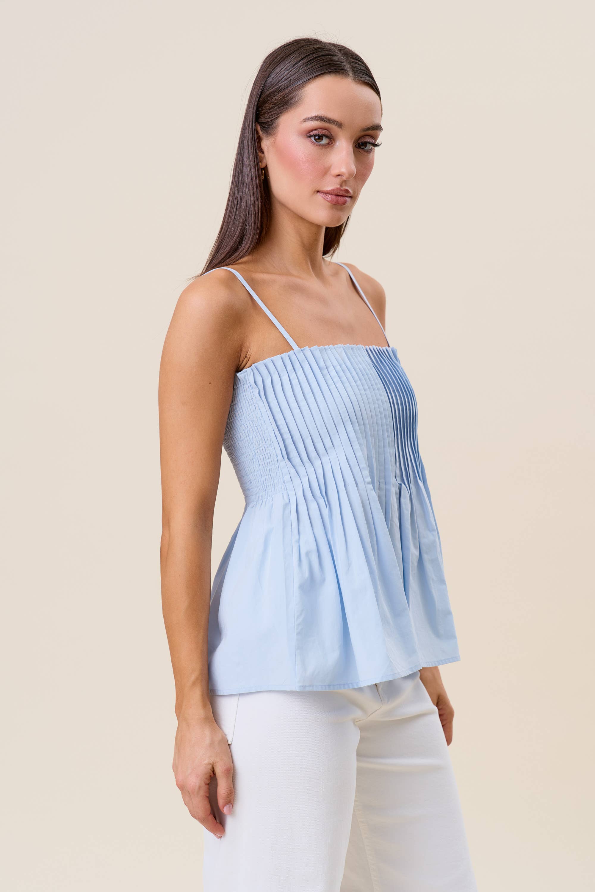 Able - AT3107 Pintuck cami top