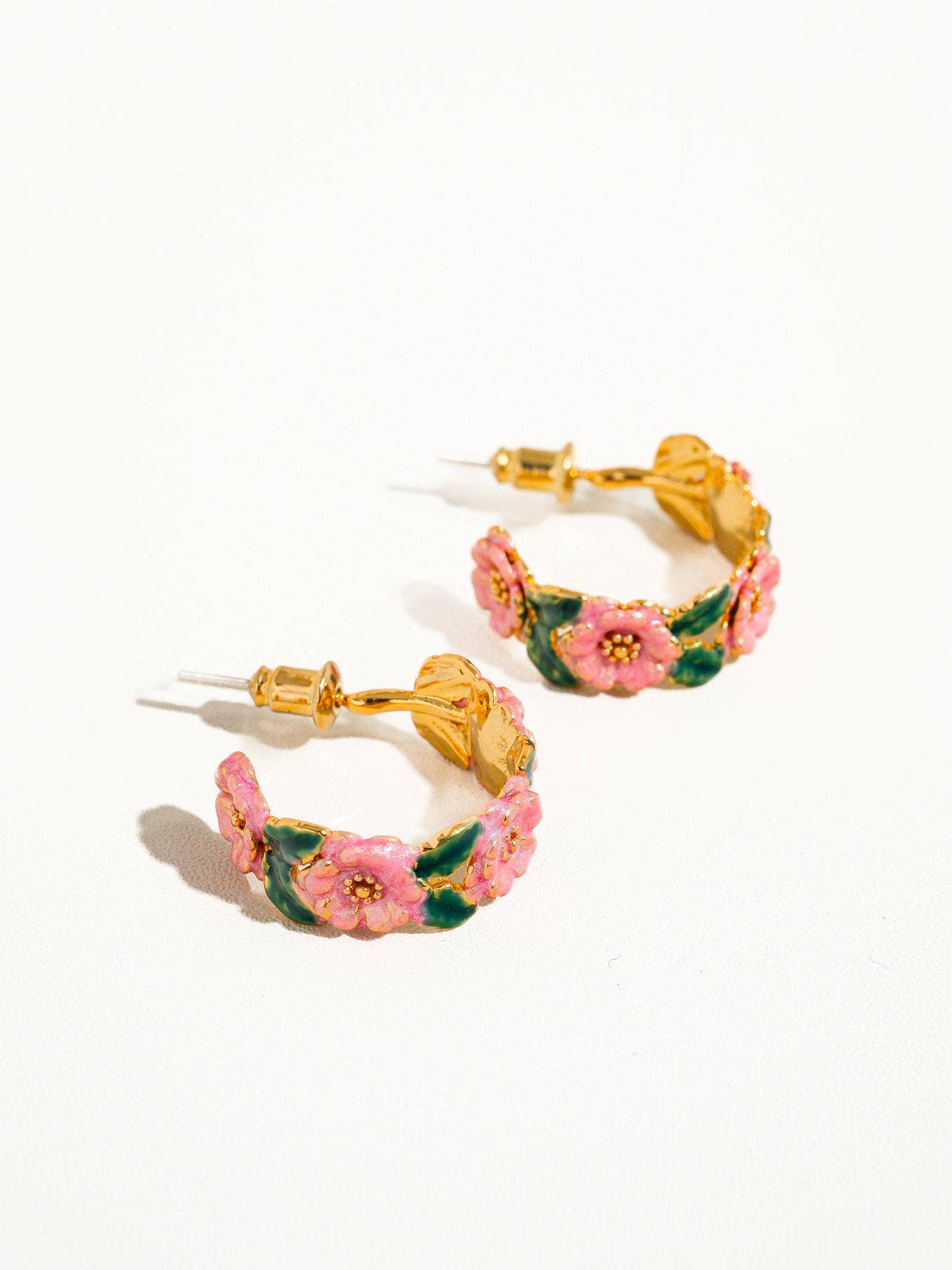 Flânerie by MAIQ - Jocelyn 18K Gold-Plated Floral C-Hoop Earring