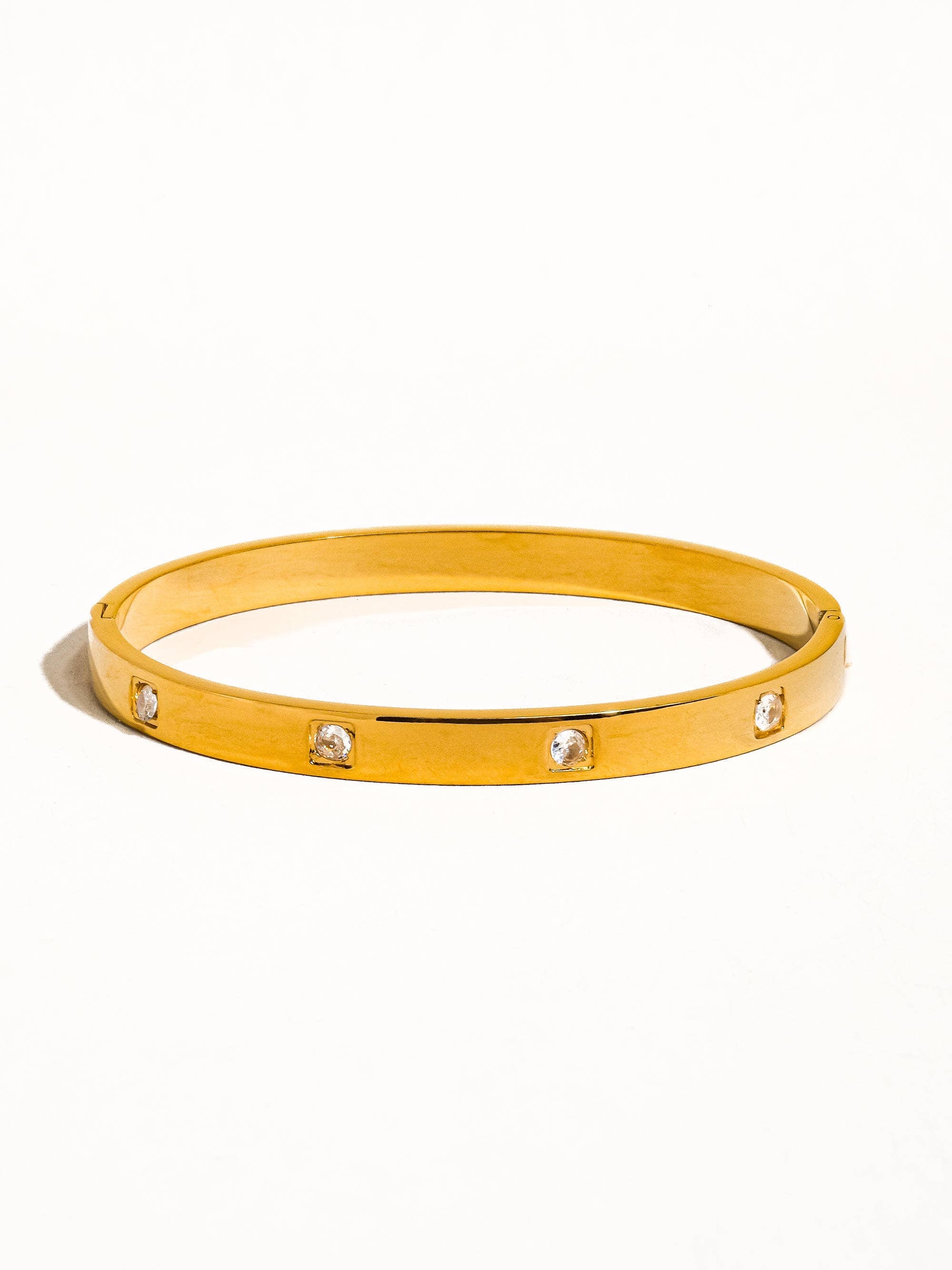 Flânerie by MAIQ - Neil 18K Gold Non-Tarnish Classic CZ Bangle