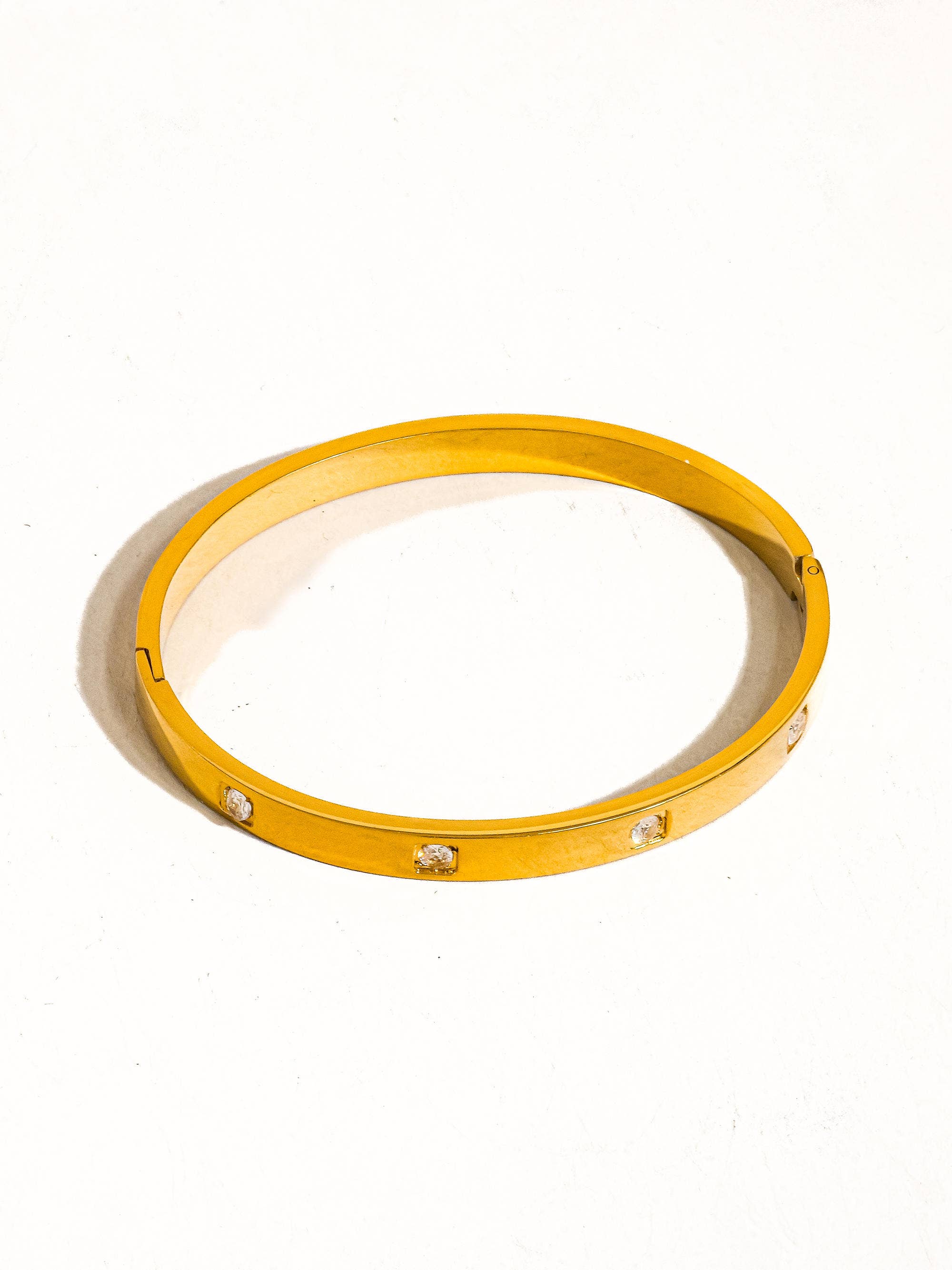 Flânerie by MAIQ - Neil 18K Gold Non-Tarnish Classic CZ Bangle