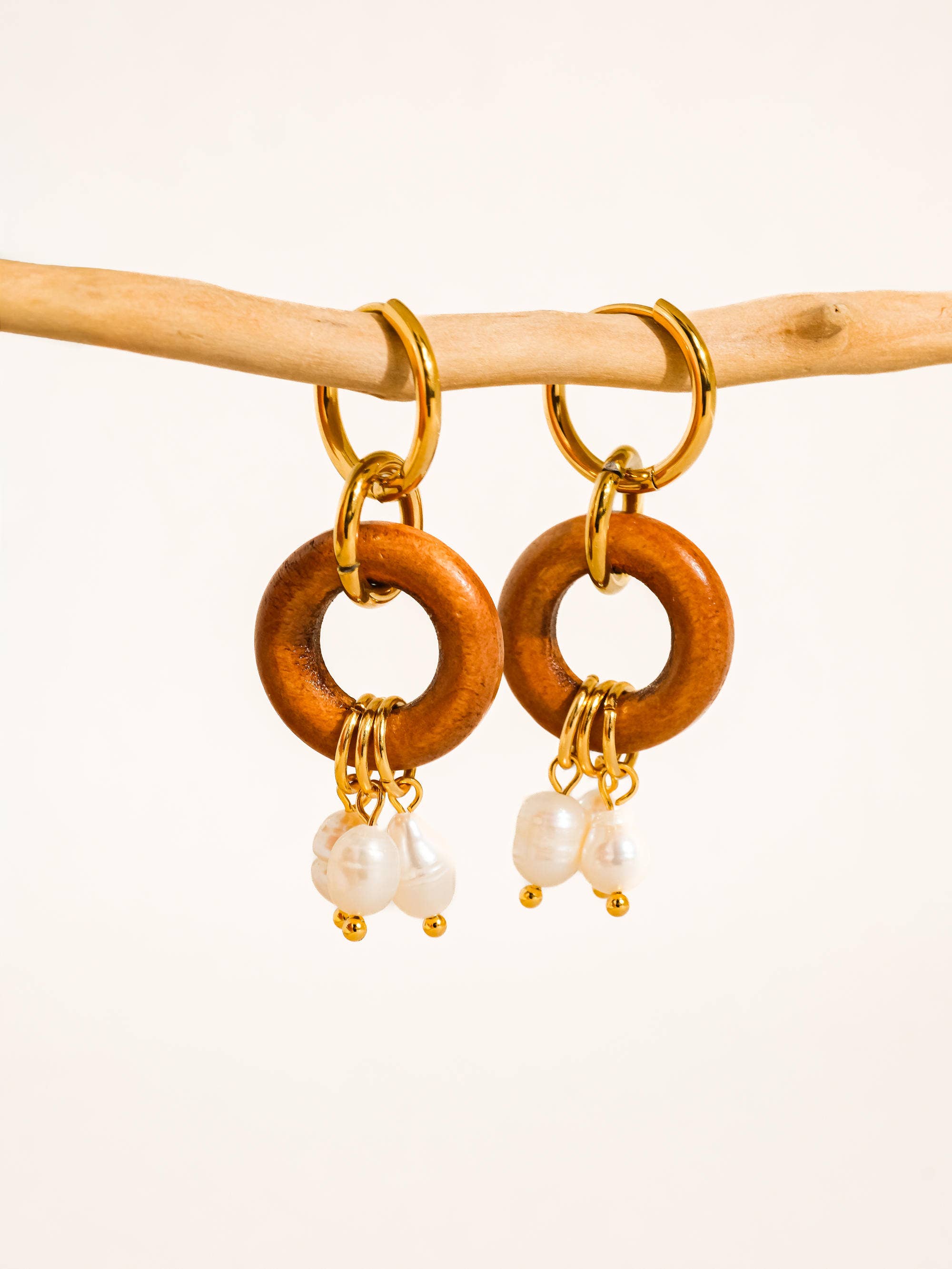 Flânerie by MAIQ - Valesse 18K Gold Non-Tarnish Pearl Drop Earrings