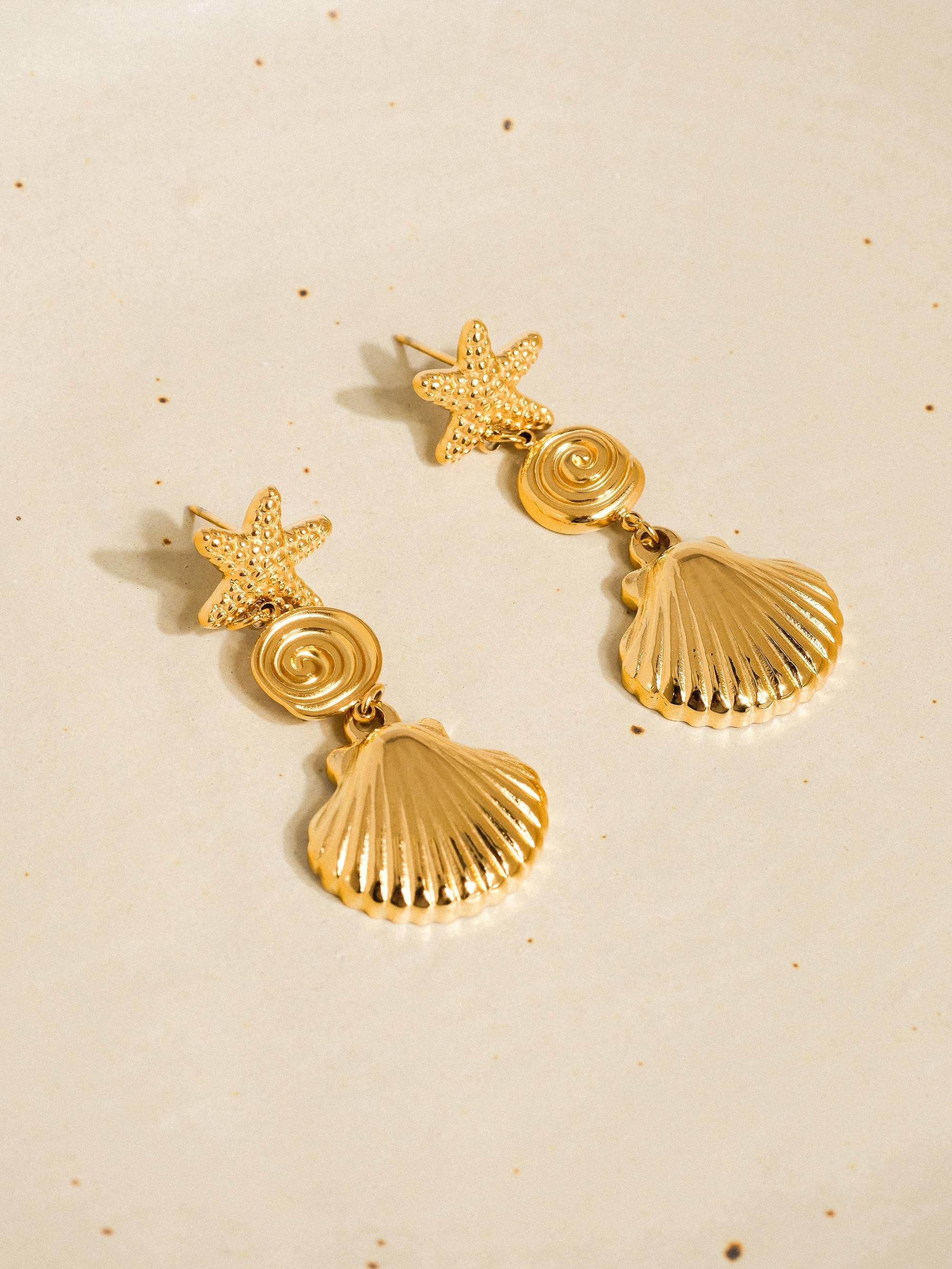 Flânerie by MAIQ - Vesta 18K Gold Non-Tarnish Summer Seashell Earring