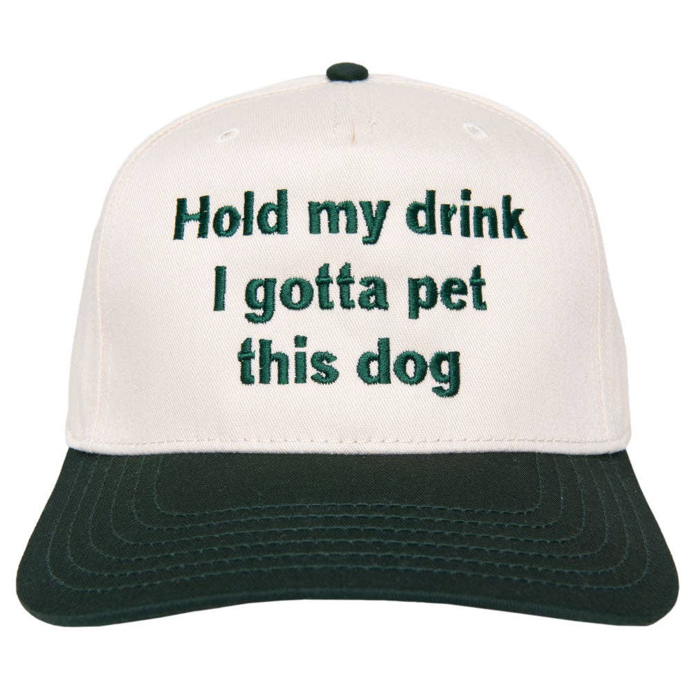 Hold My Drink I Gotta Pet This Dog Easter Vintage Hat