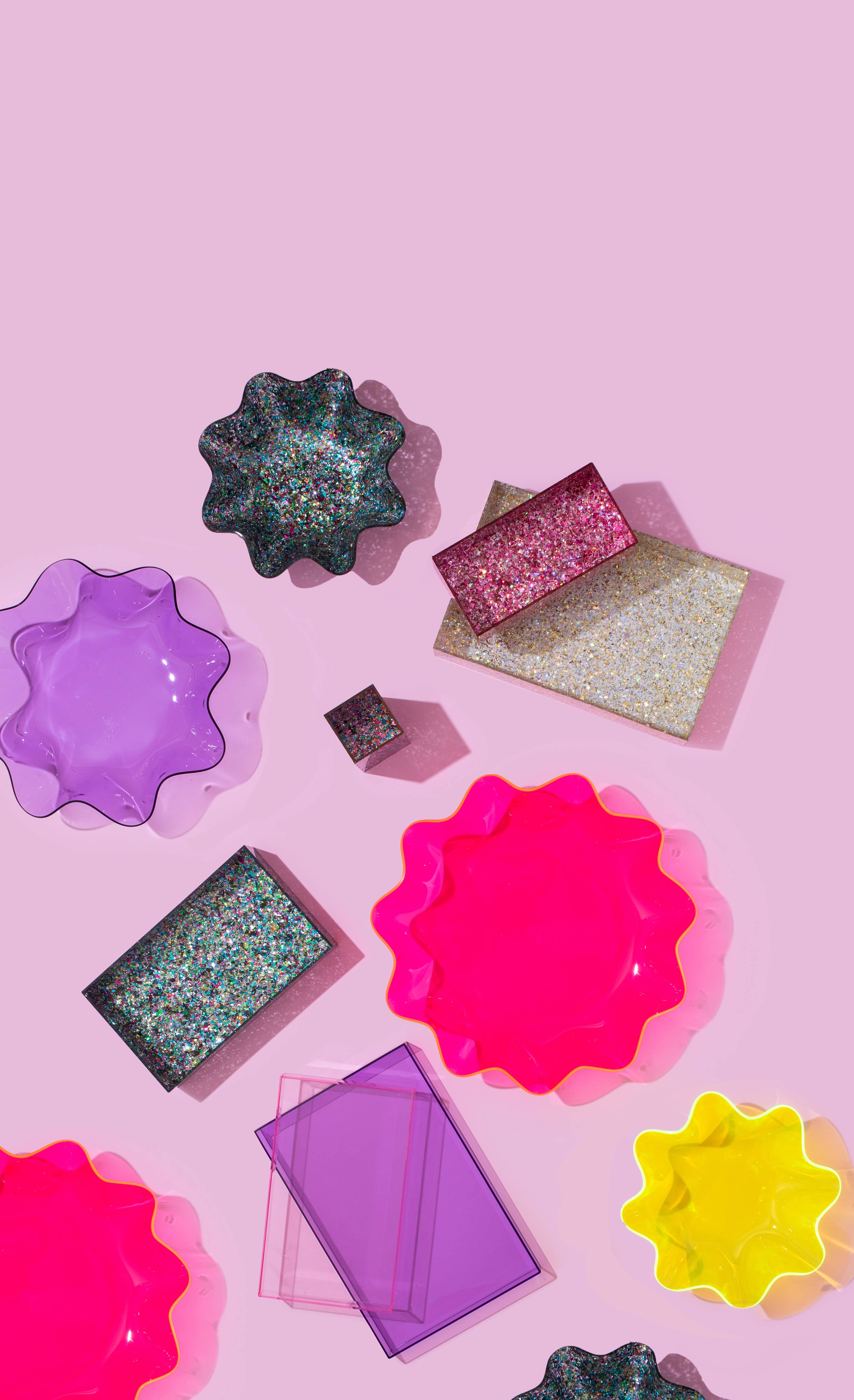Acrylic Tray - Medium - Colorful Confetti
