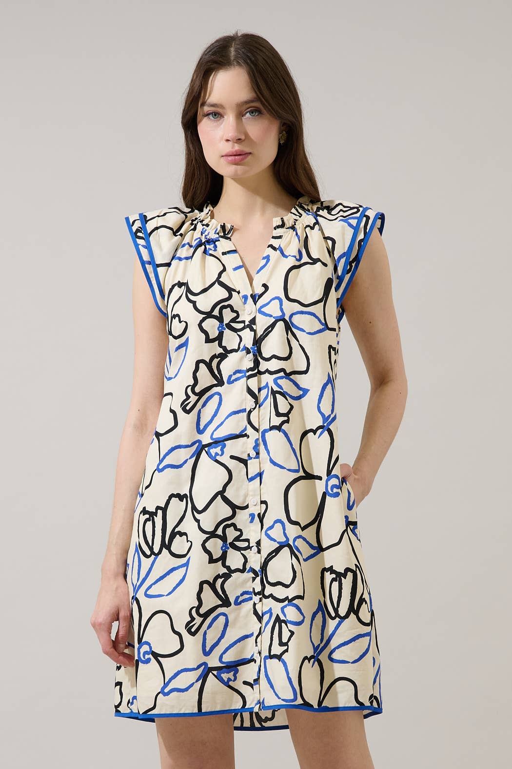 Sugarlips - Tercy Floral Olera Ruffle Mini Dress