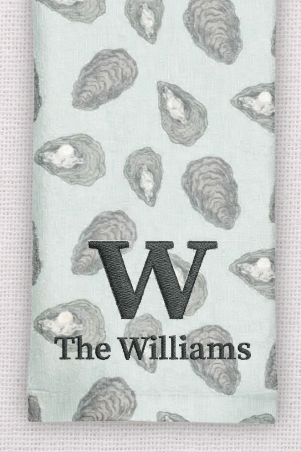 Awe Shucks Kitchen Towel   Ice/Gray   15x25