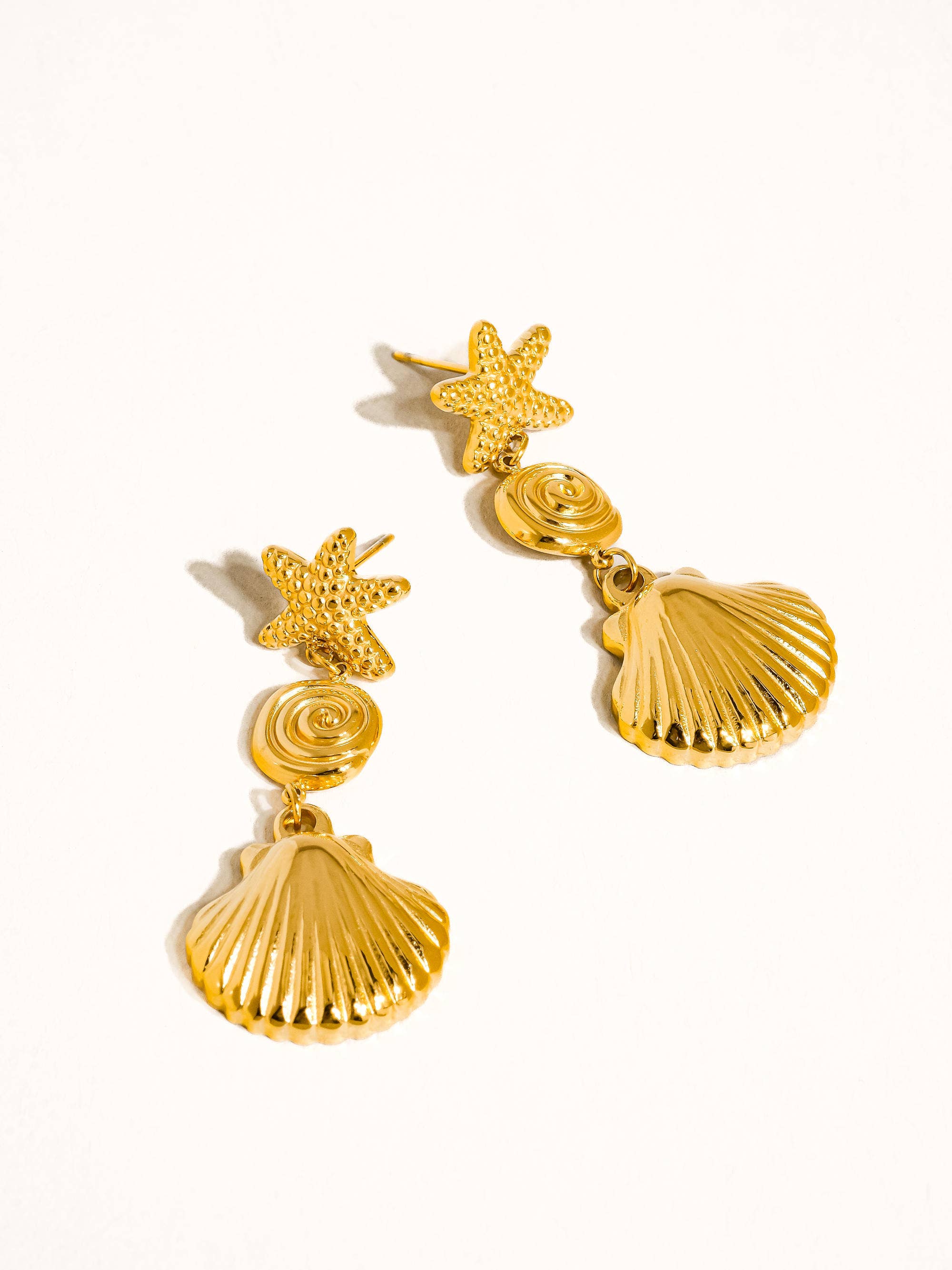 Flânerie by MAIQ - Vesta 18K Gold Non-Tarnish Summer Seashell Earring