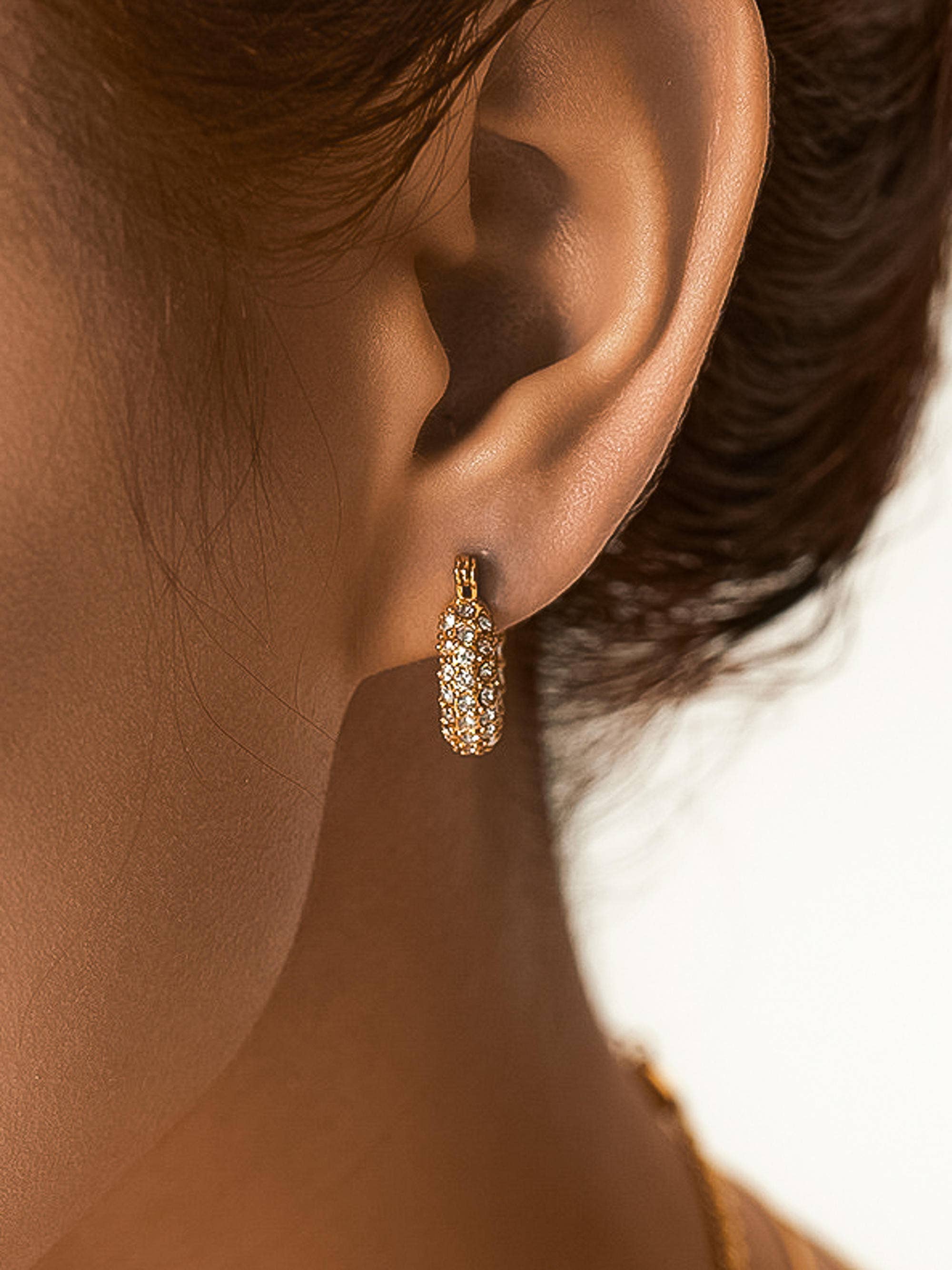 Flânerie by MAIQ - Joleen 18K Gold Non-Tarnish Glam CZ Hoop Earring