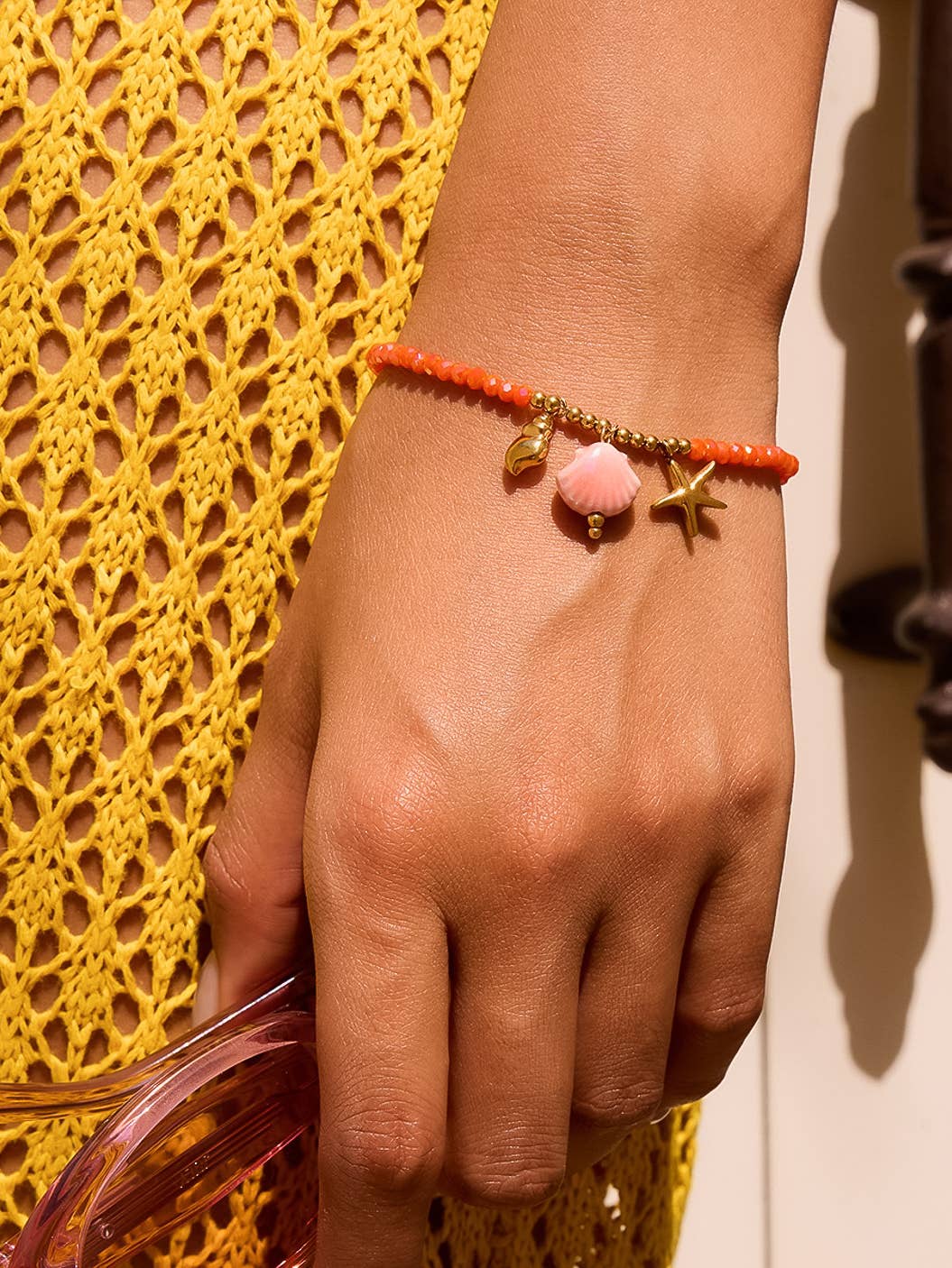 Flânerie by MAIQ - Fawn 18K Gold Non-Tarnish Shells and Star Beaded Bracelet
