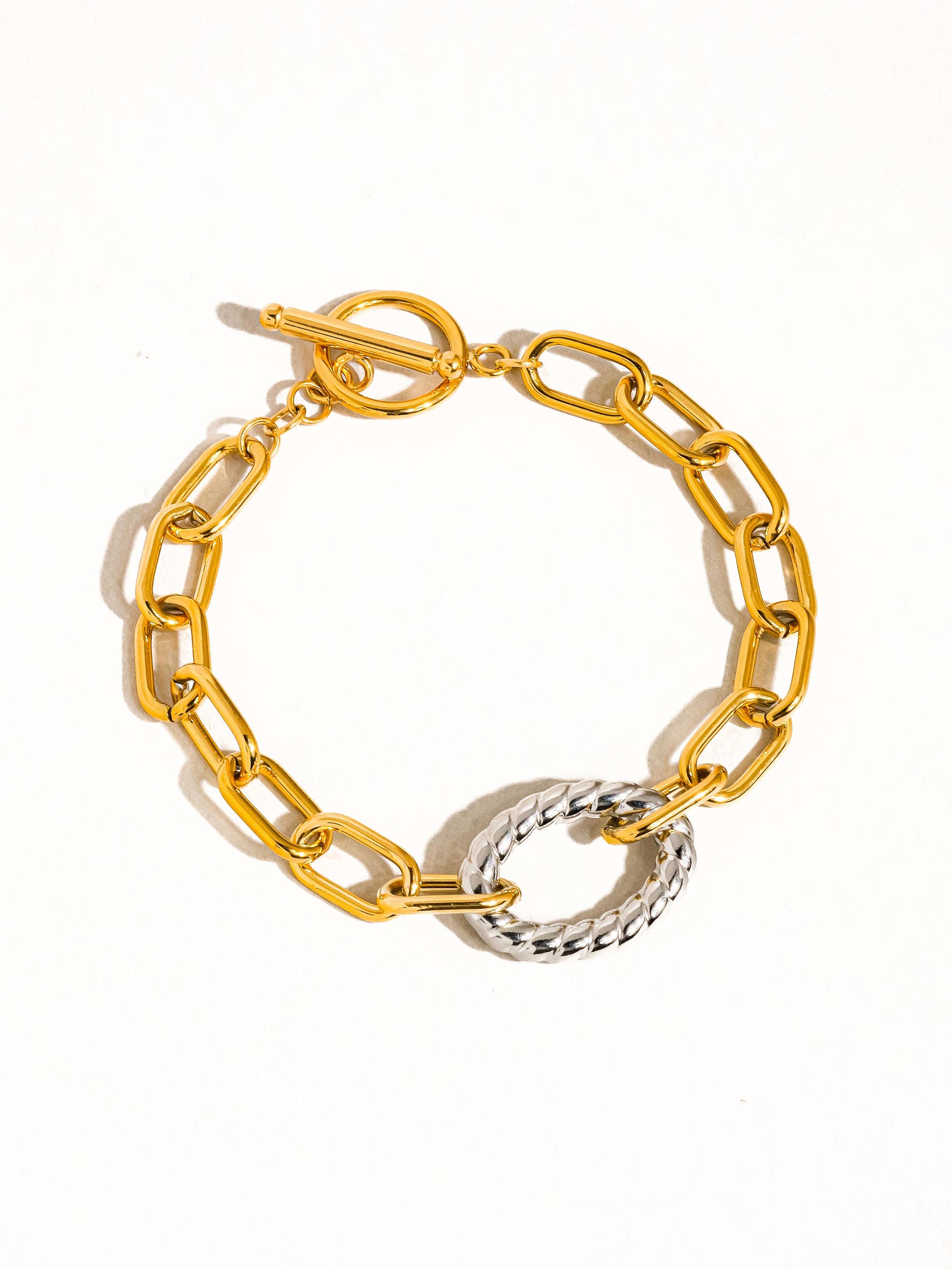 HenrietteTwo Tone Bold Chain Bracelet