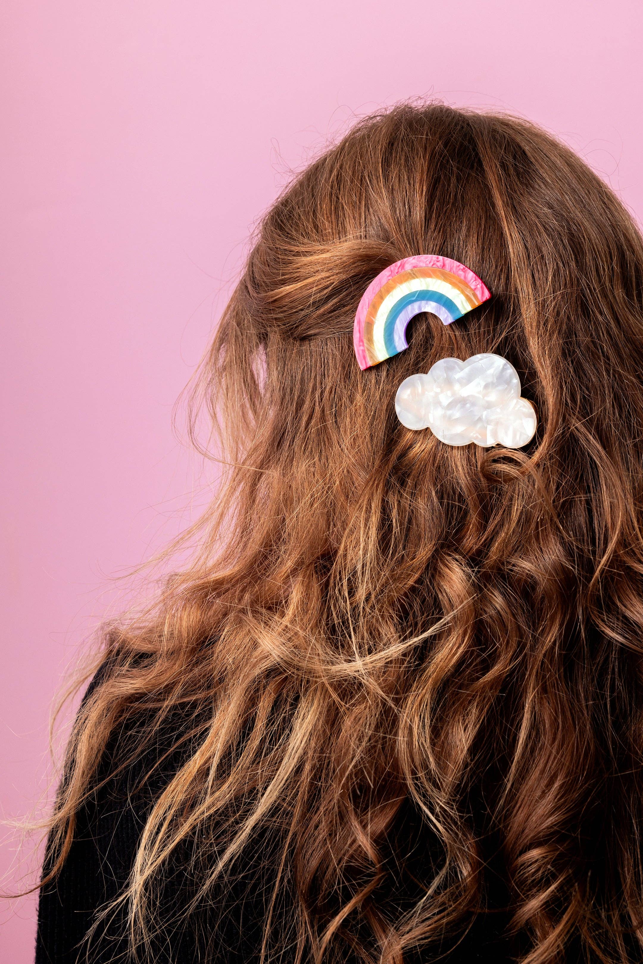 Claw Hair Clip Set- Rainbow + Cloud - 2 Pcs