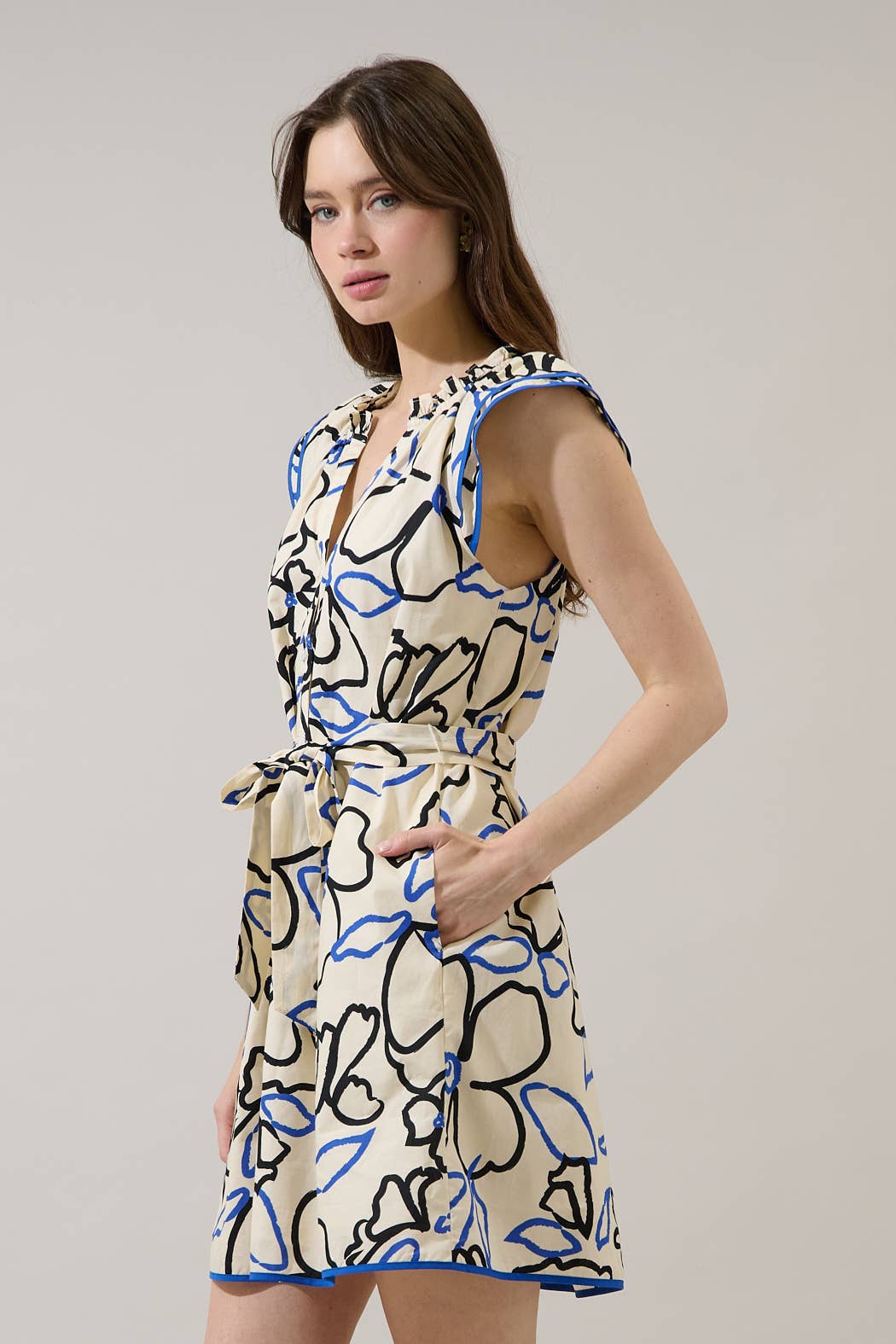 Sugarlips - Tercy Floral Olera Ruffle Mini Dress