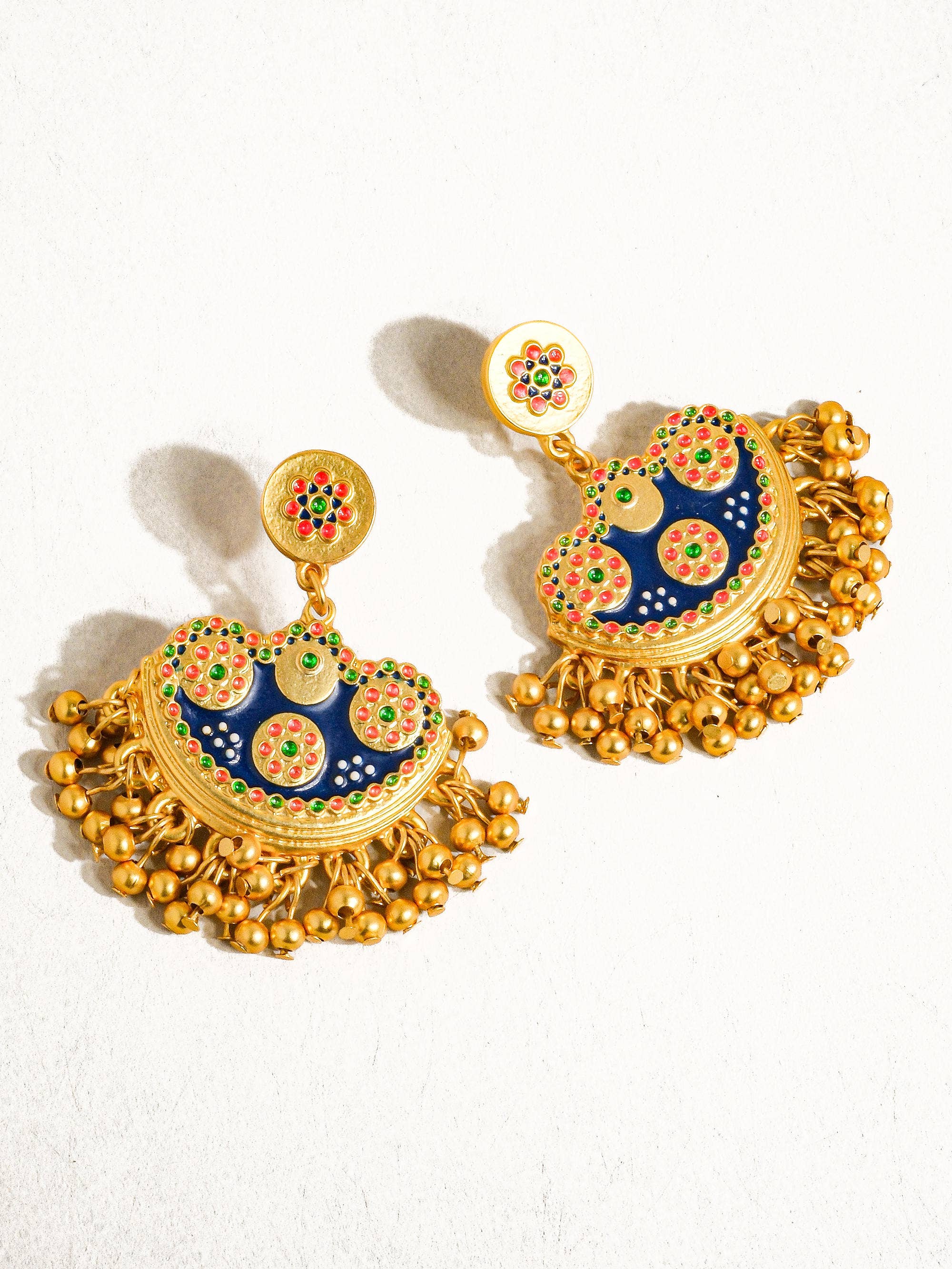 Flânerie by MAIQ - Jacqueline 18K Gold Bohemian Half Moon Tassel Earring