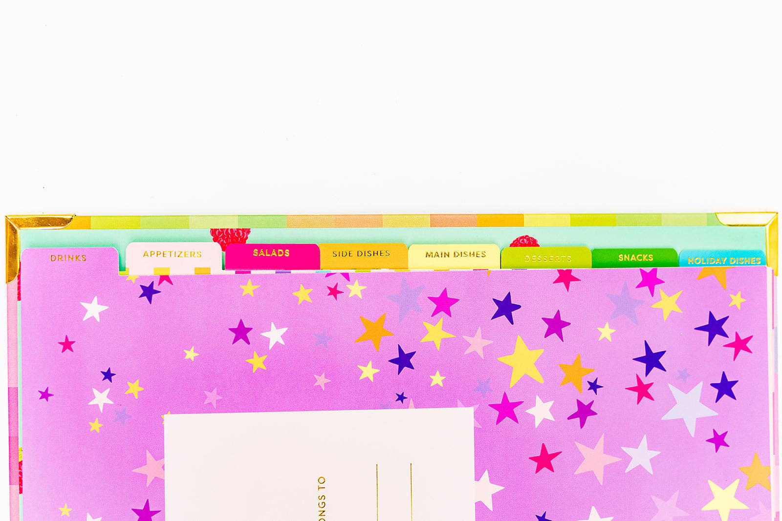 3-Ring Recipe Binder w/ 8 Recipe Tabs